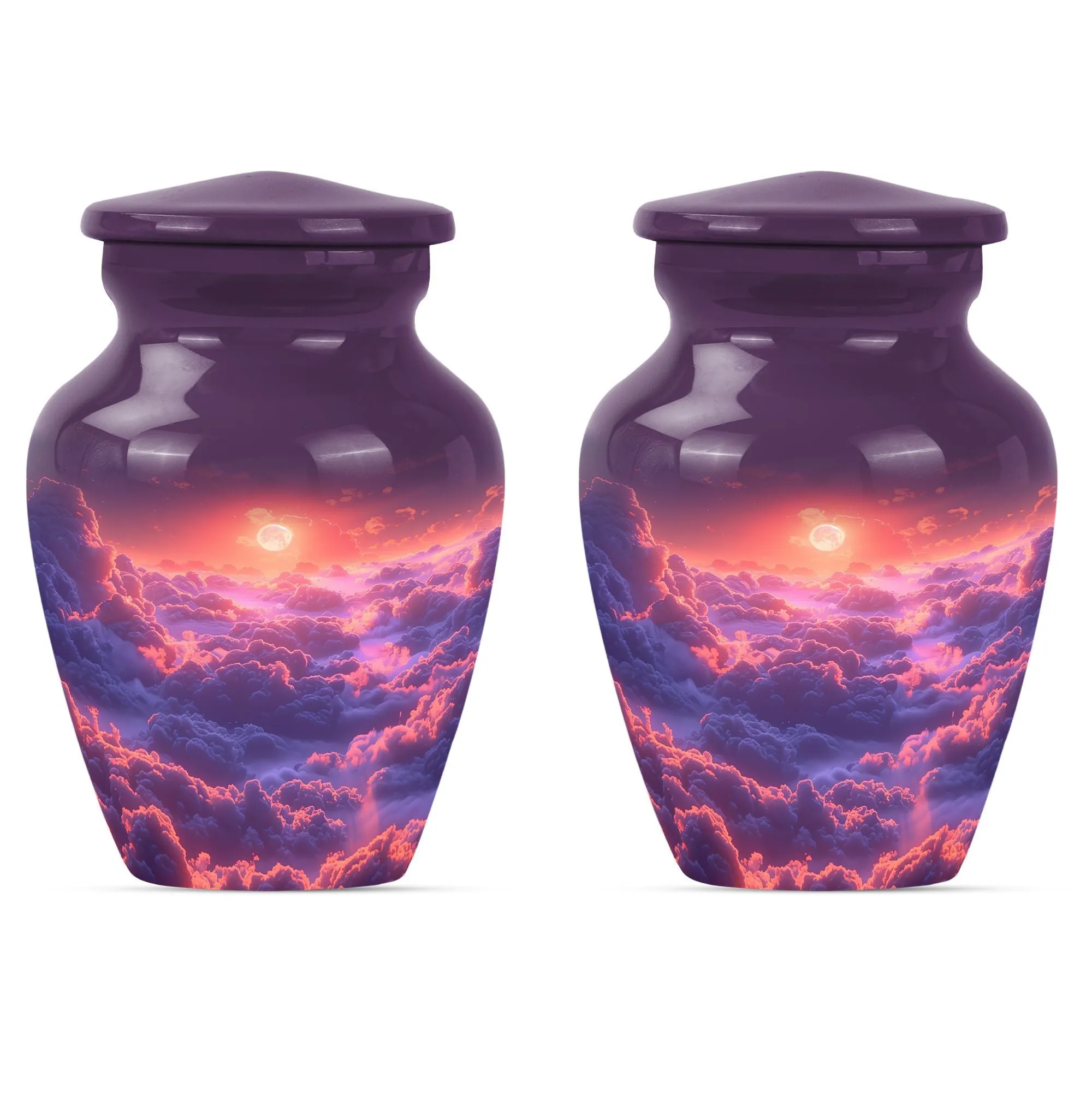 Clouds Urn: Cherished Memories, Medium-Sized Funeral Urn