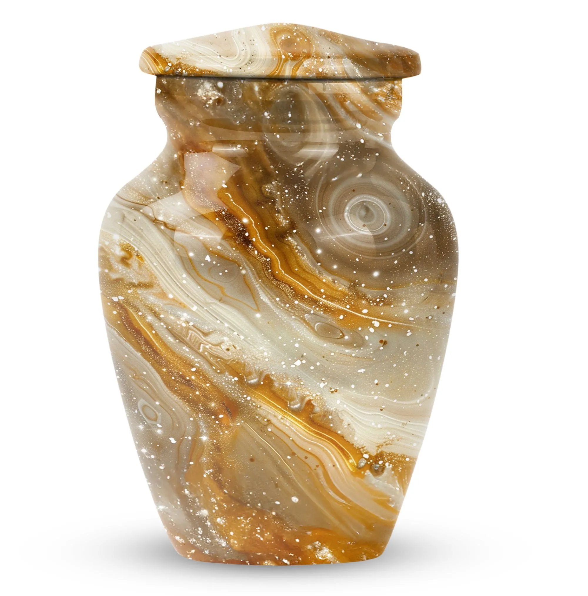 Colourful Swirl Forever Memory Cremation Urn with Abstract Theme