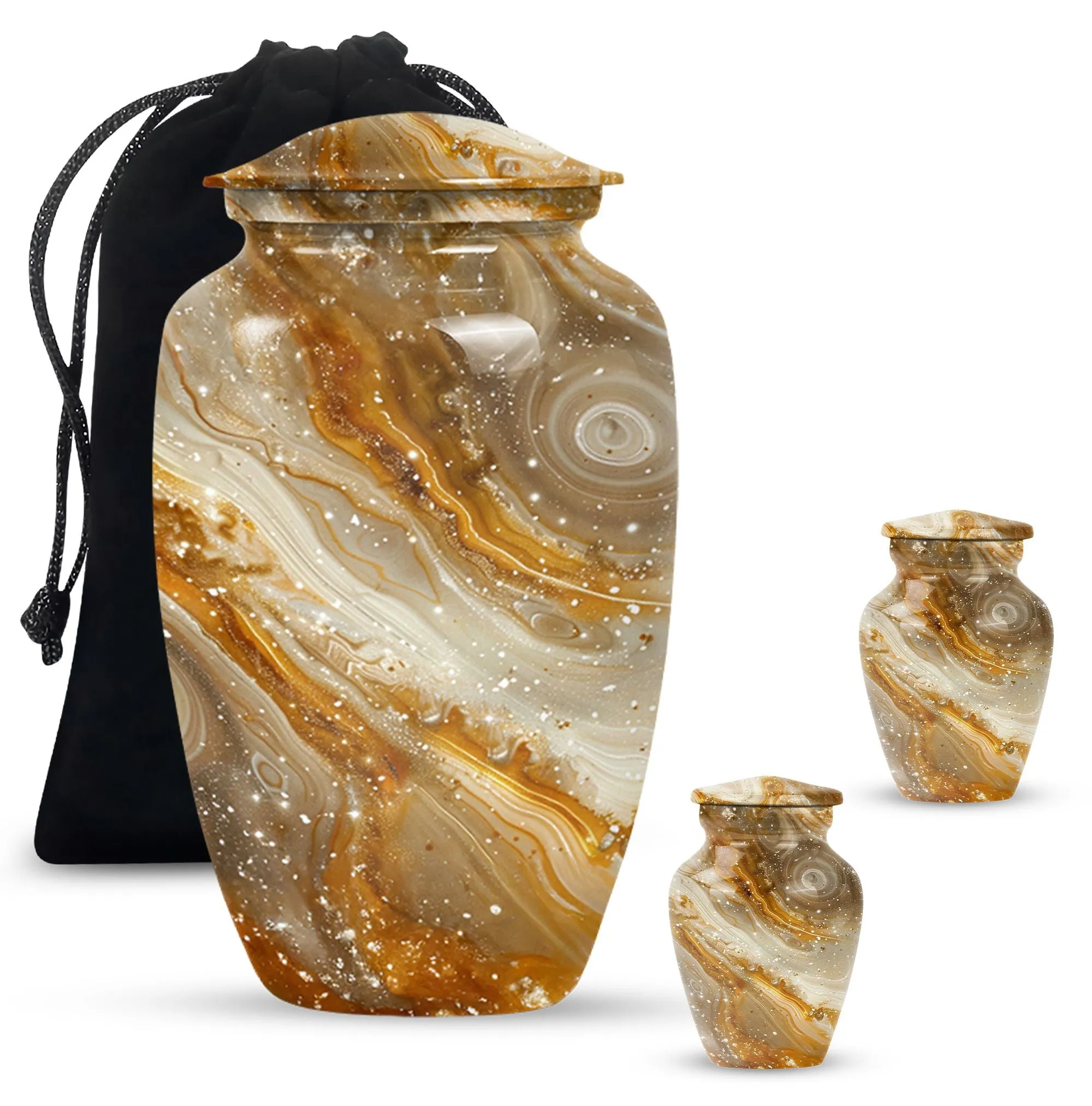 Colourful Swirl Forever Memory Cremation Urn with Abstract Theme