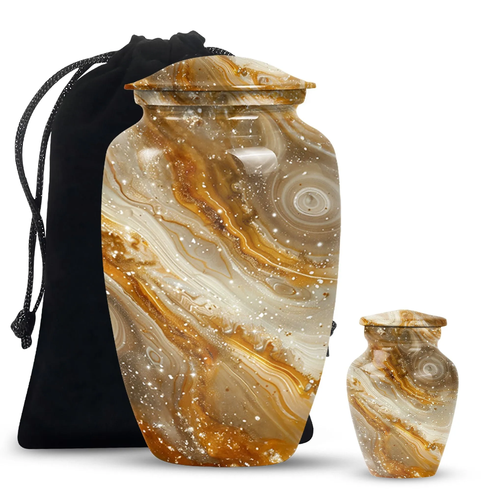 Colourful Swirl Forever Memory Cremation Urn with Abstract Theme