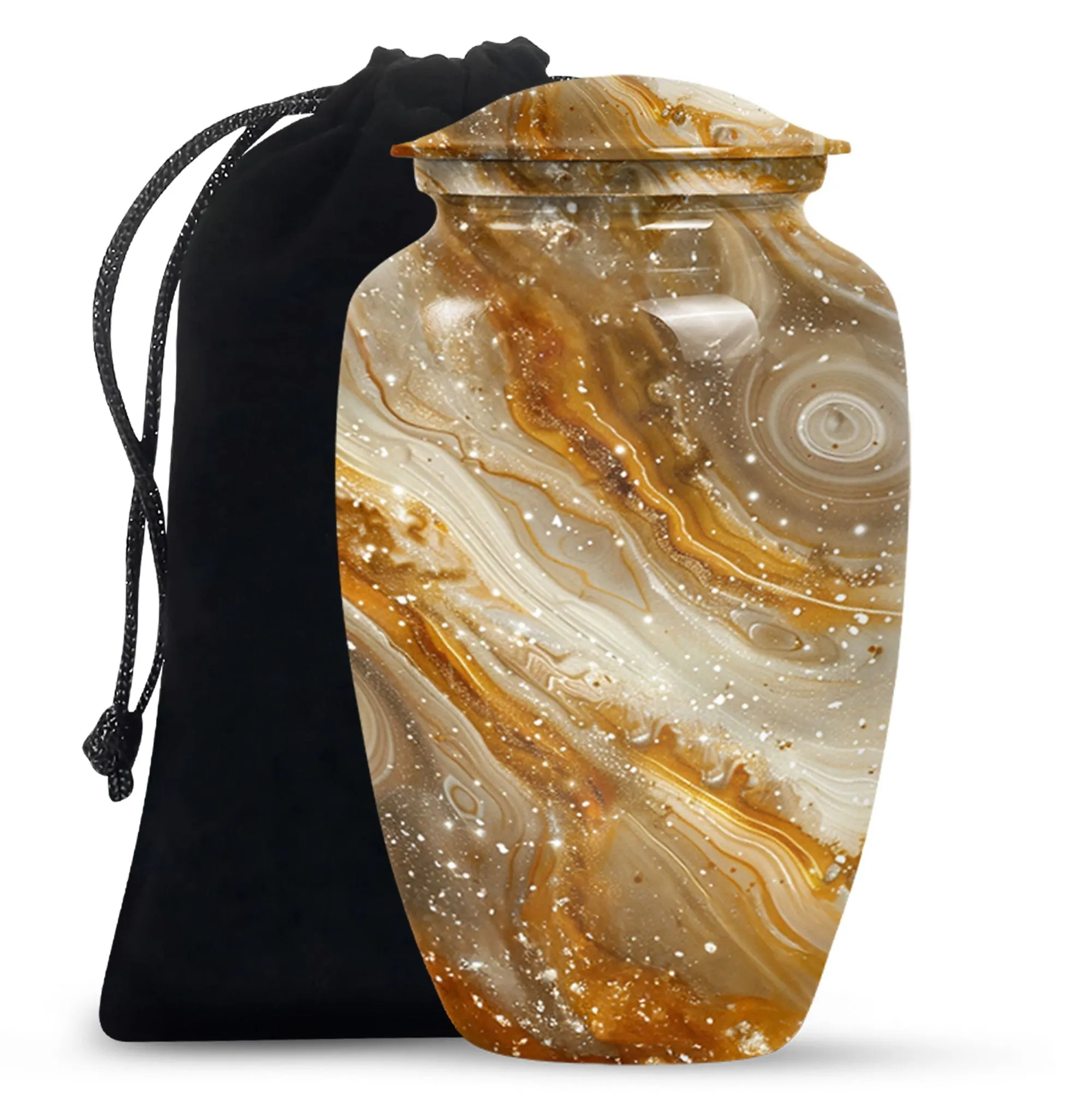 Colourful Swirl Forever Memory Cremation Urn with Abstract Theme