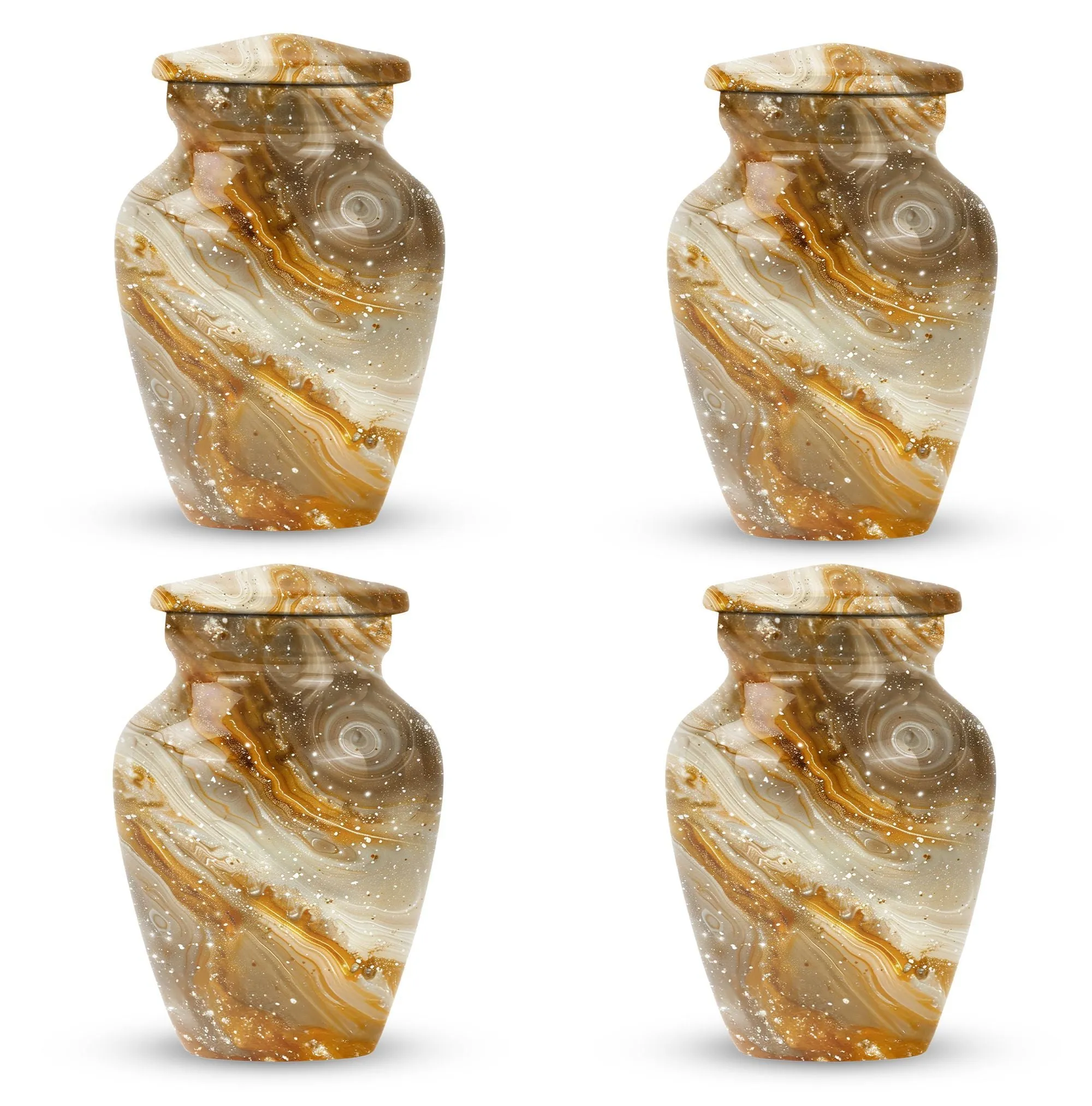 Colourful Swirl Forever Memory Cremation Urn with Abstract Theme