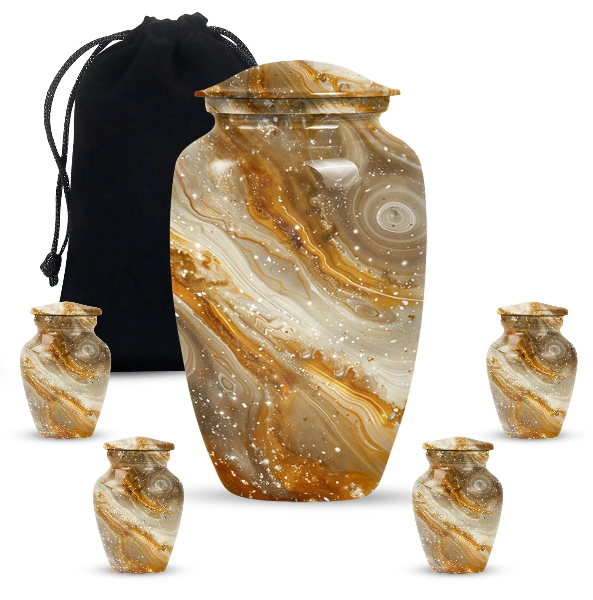 Colourful Swirl Forever Memory Cremation Urn with Abstract Theme