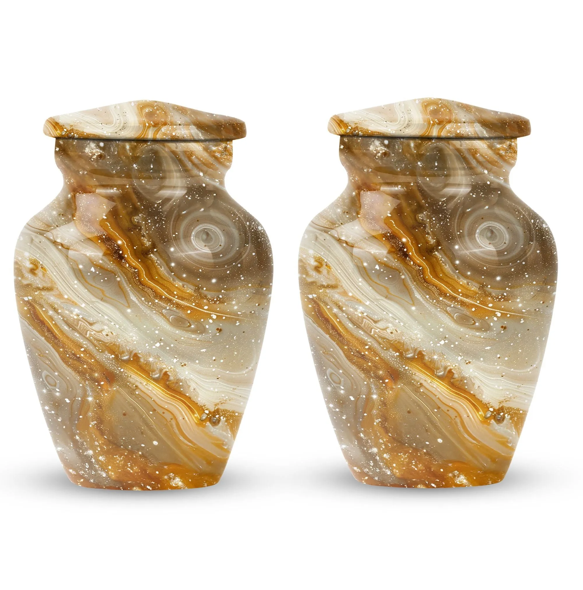 Colourful Swirl Forever Memory Cremation Urn with Abstract Theme