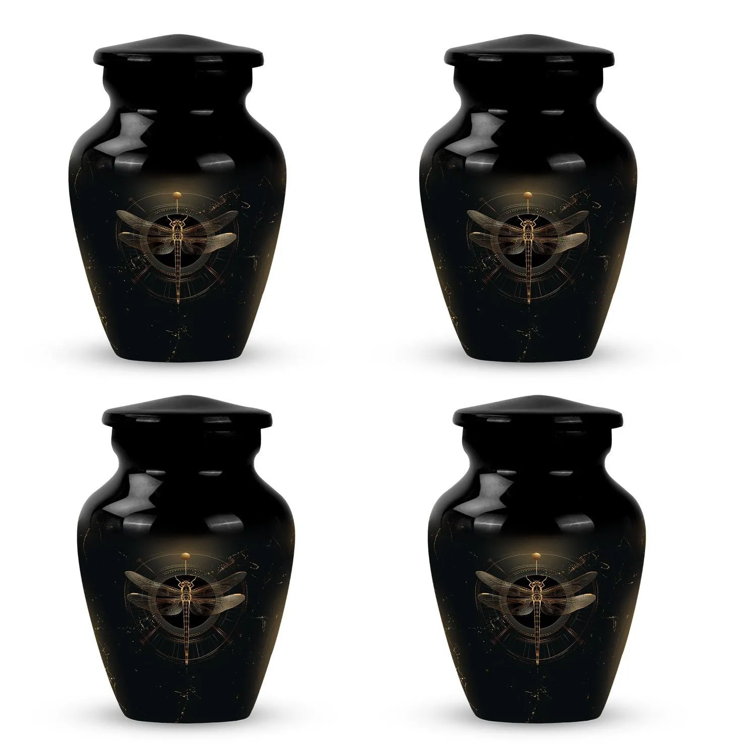 Cosmic Dragonfly : Celestial Cremation Medium Urn for Human Ashes