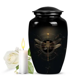 Cosmic Dragonfly : Celestial Cremation Medium Urn for Human Ashes