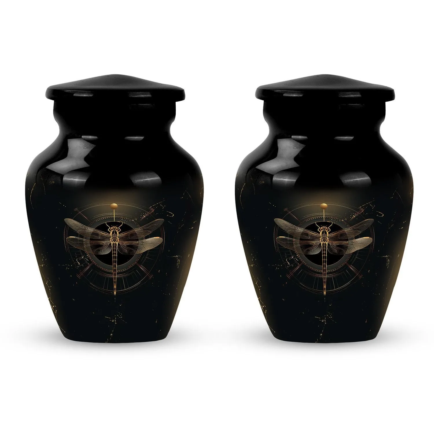Cosmic Dragonfly : Celestial Cremation Medium Urn for Human Ashes