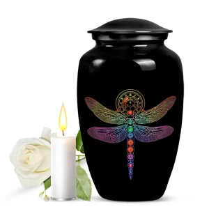Cosmic Dragonfly Majesty – Sacred Cremation Urn for Ladies