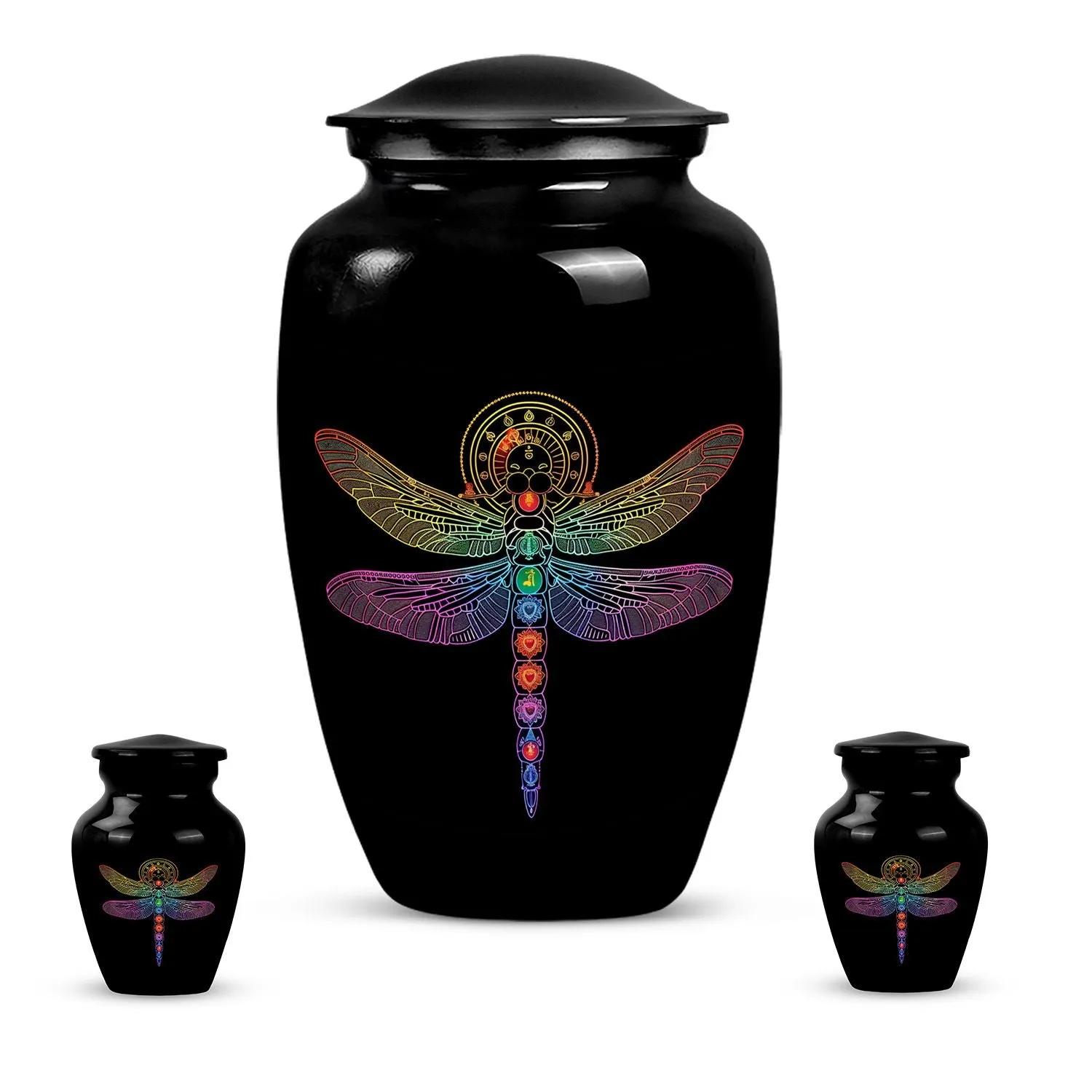 Cosmic Dragonfly Majesty – Sacred Cremation Urn for Ladies