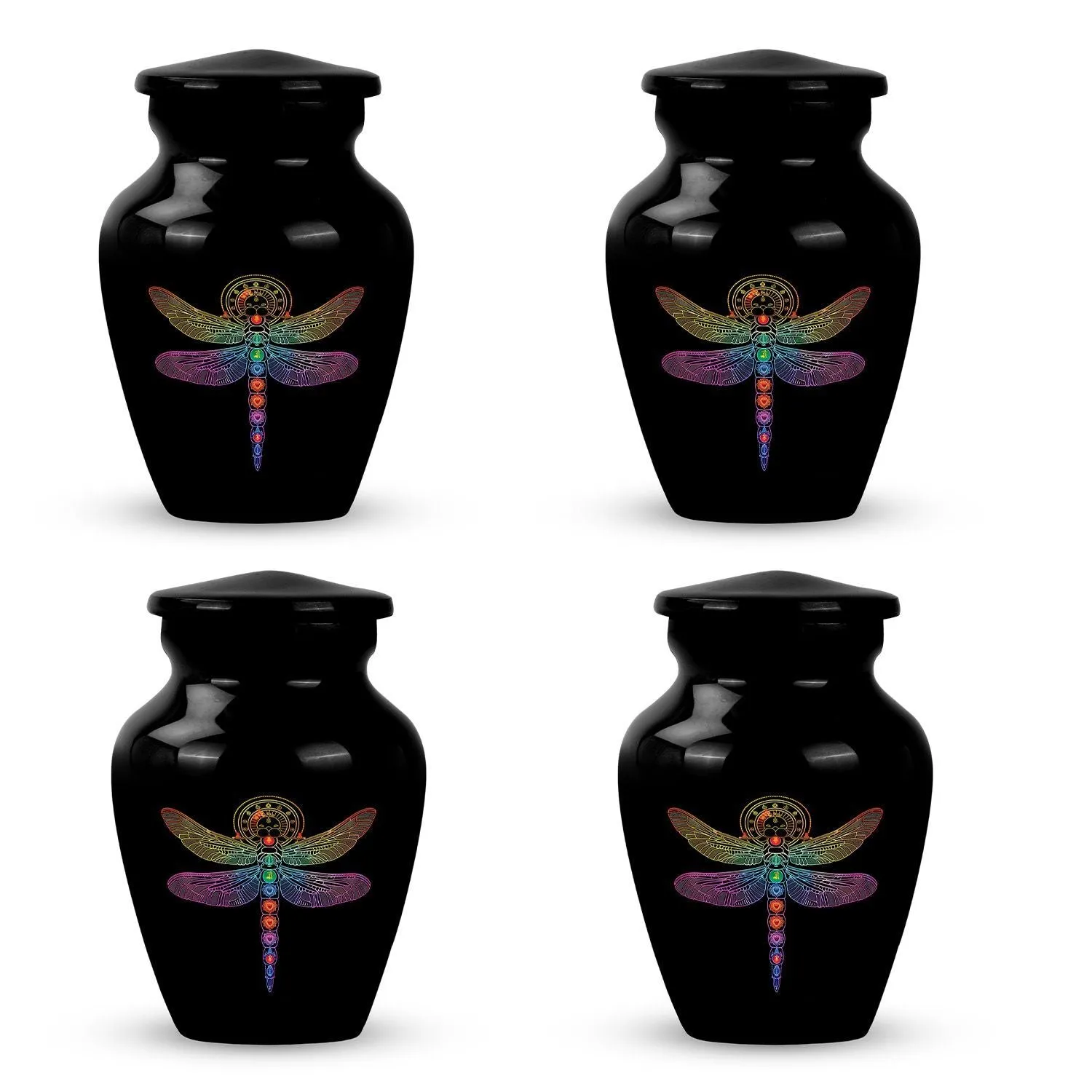 Cosmic Dragonfly Majesty – Sacred Cremation Urn for Ladies