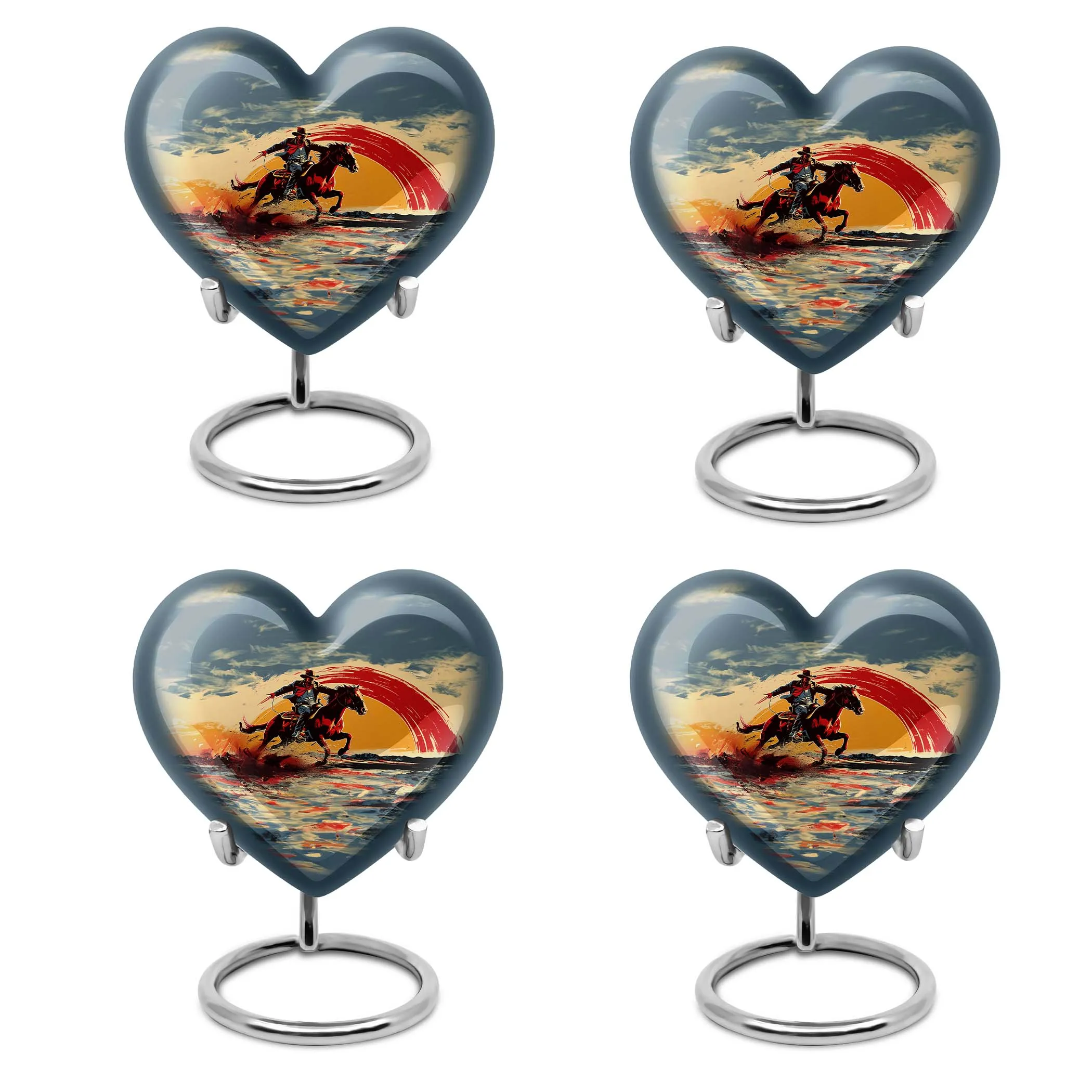 Cowboy Cremation Small Urn For Ashes Memorial & Funeral Urn