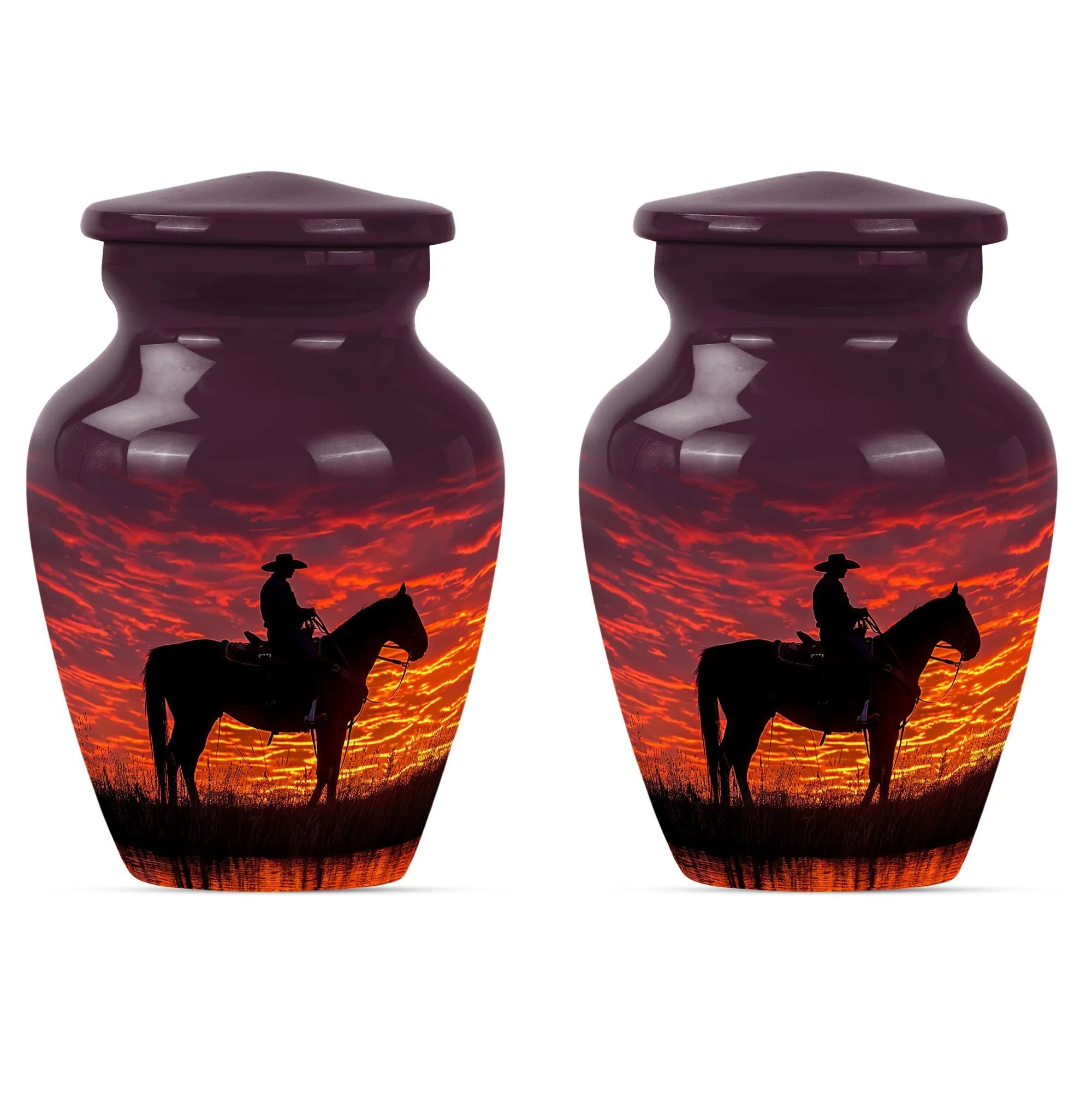 Cowboy Cremation Urn with Personalization