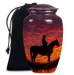 Cowboy Cremation Urn with Personalization