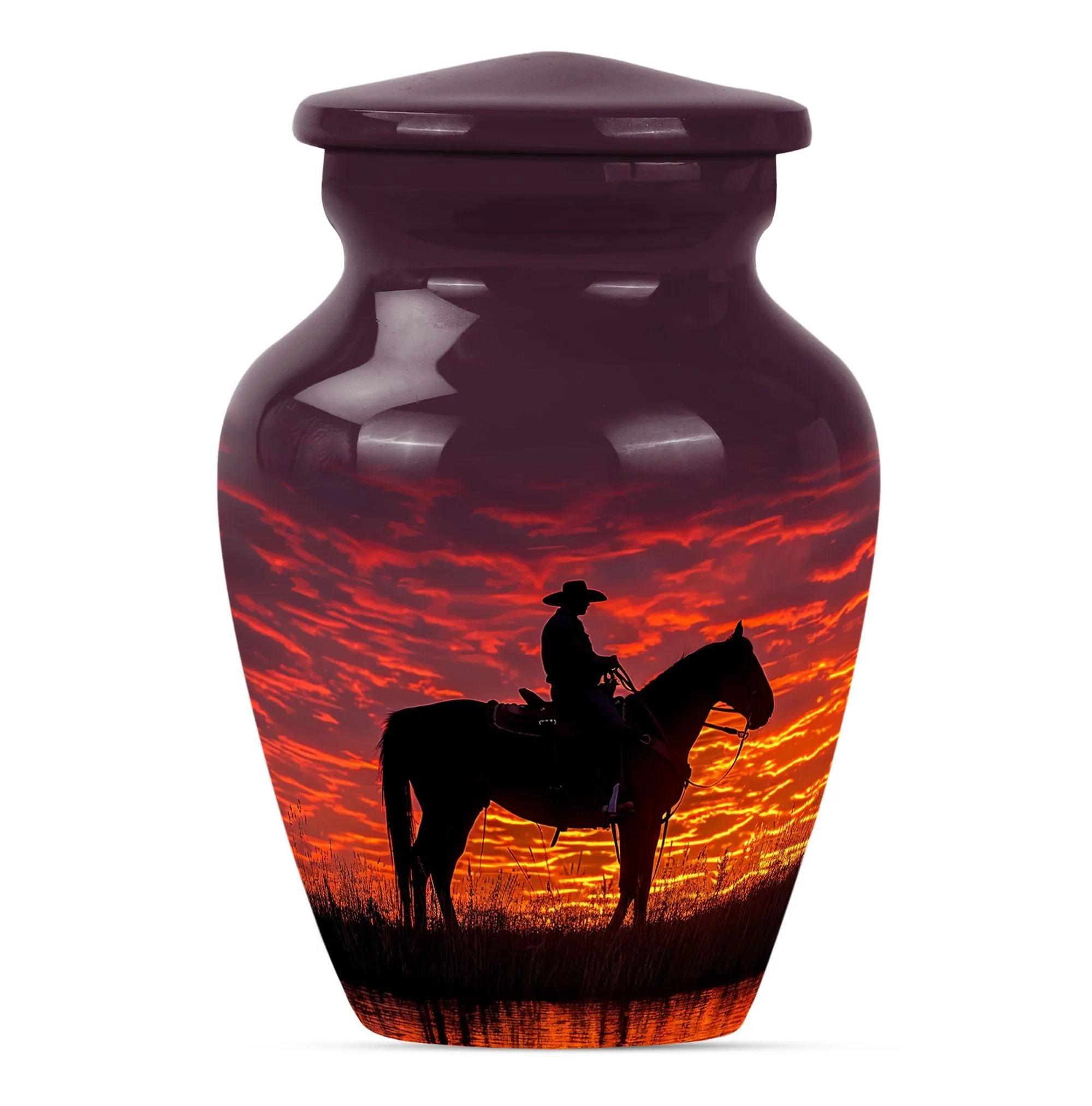 Cowboy Cremation Urn with Personalization