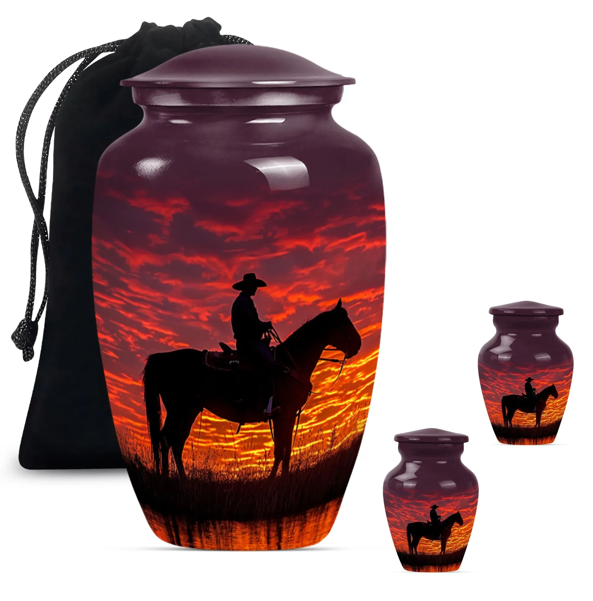Cowboy Cremation Urn with Personalization
