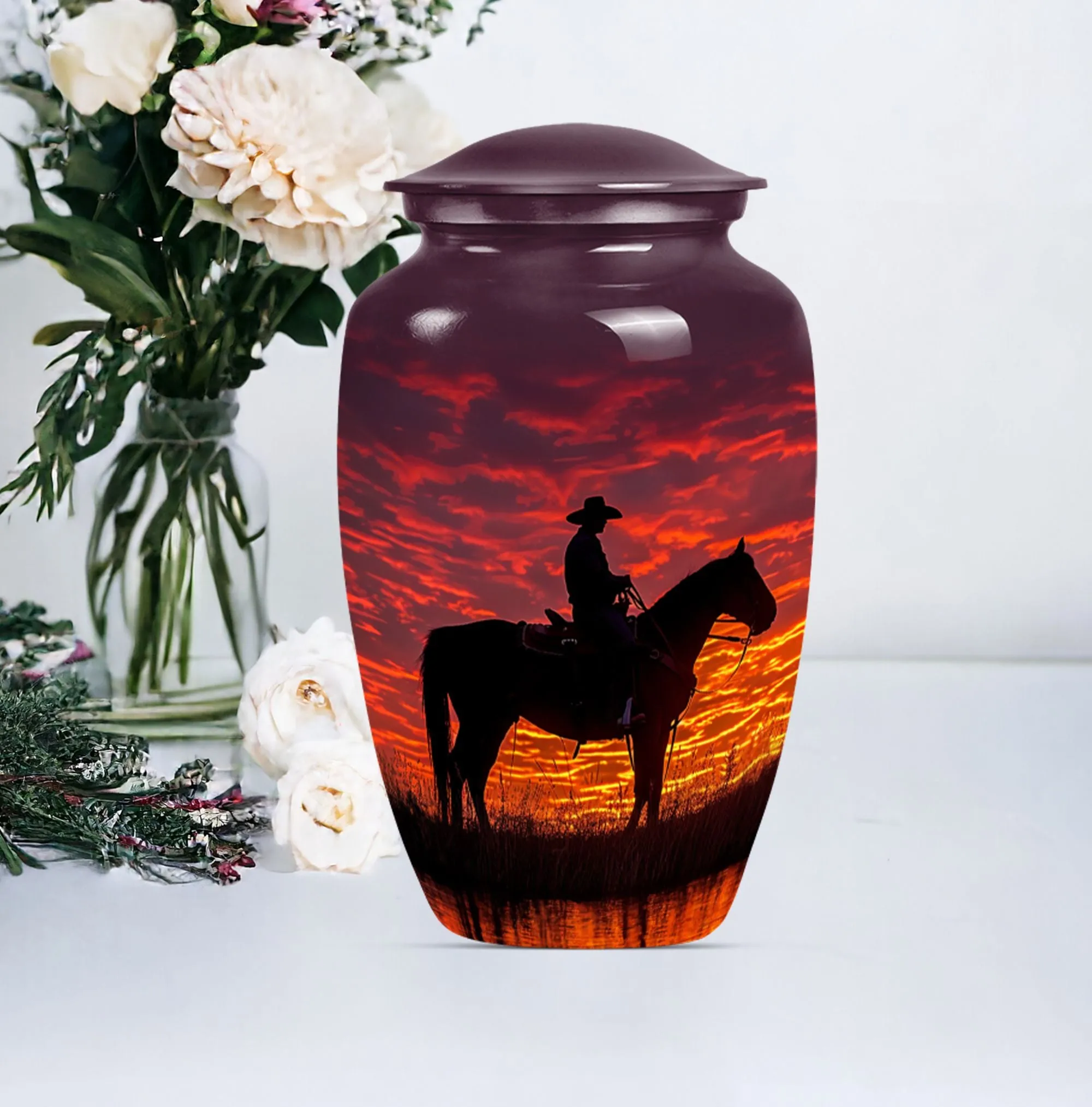Cowboy Cremation Urn with Personalization