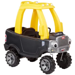 Cozy Truck Ride-On Black – Truck with Working Door, Tailgate & Removable Floorboard