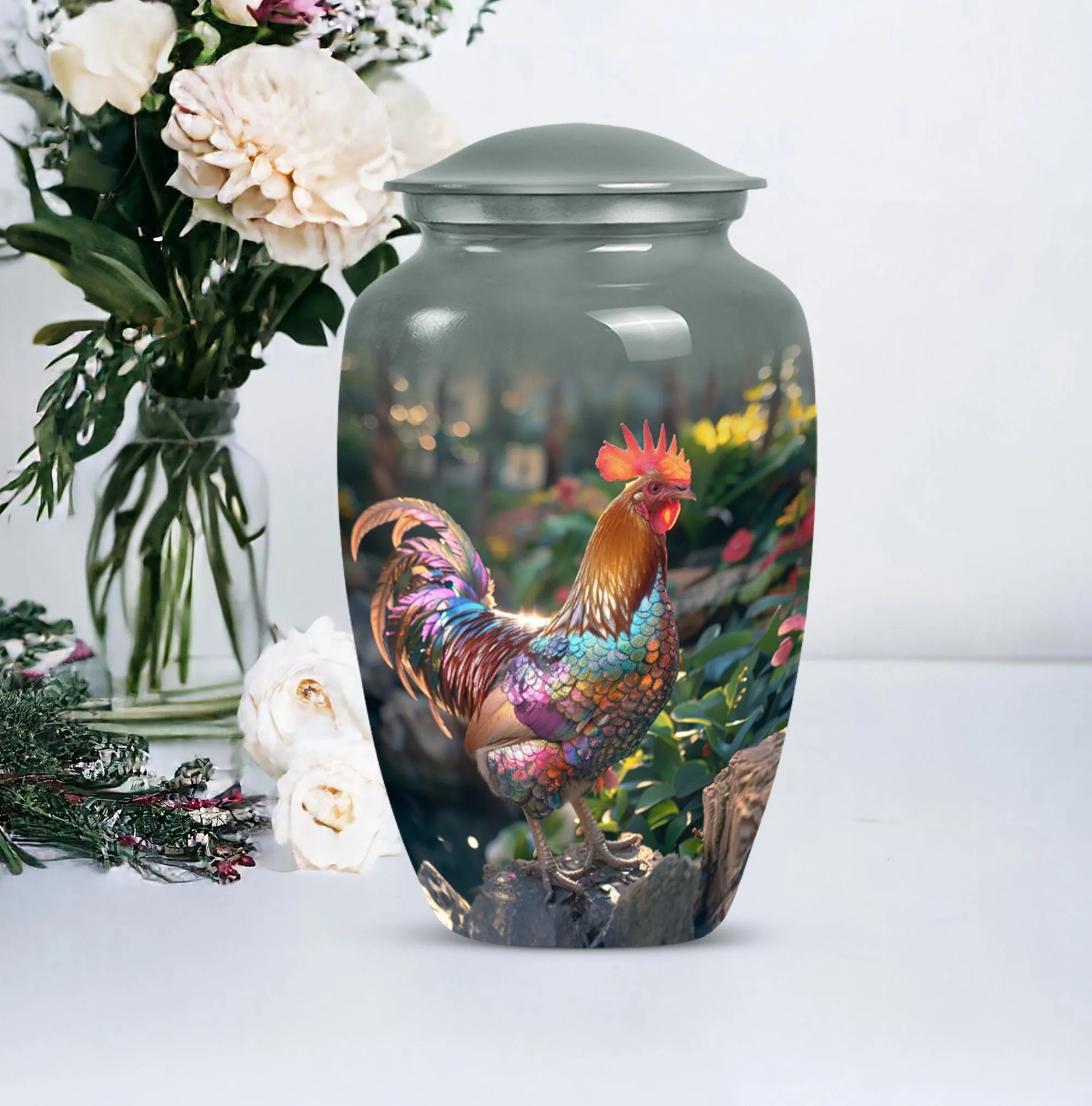 Cremation Chicken Urn: Medium Size Memorial Urn for Humane Ashes