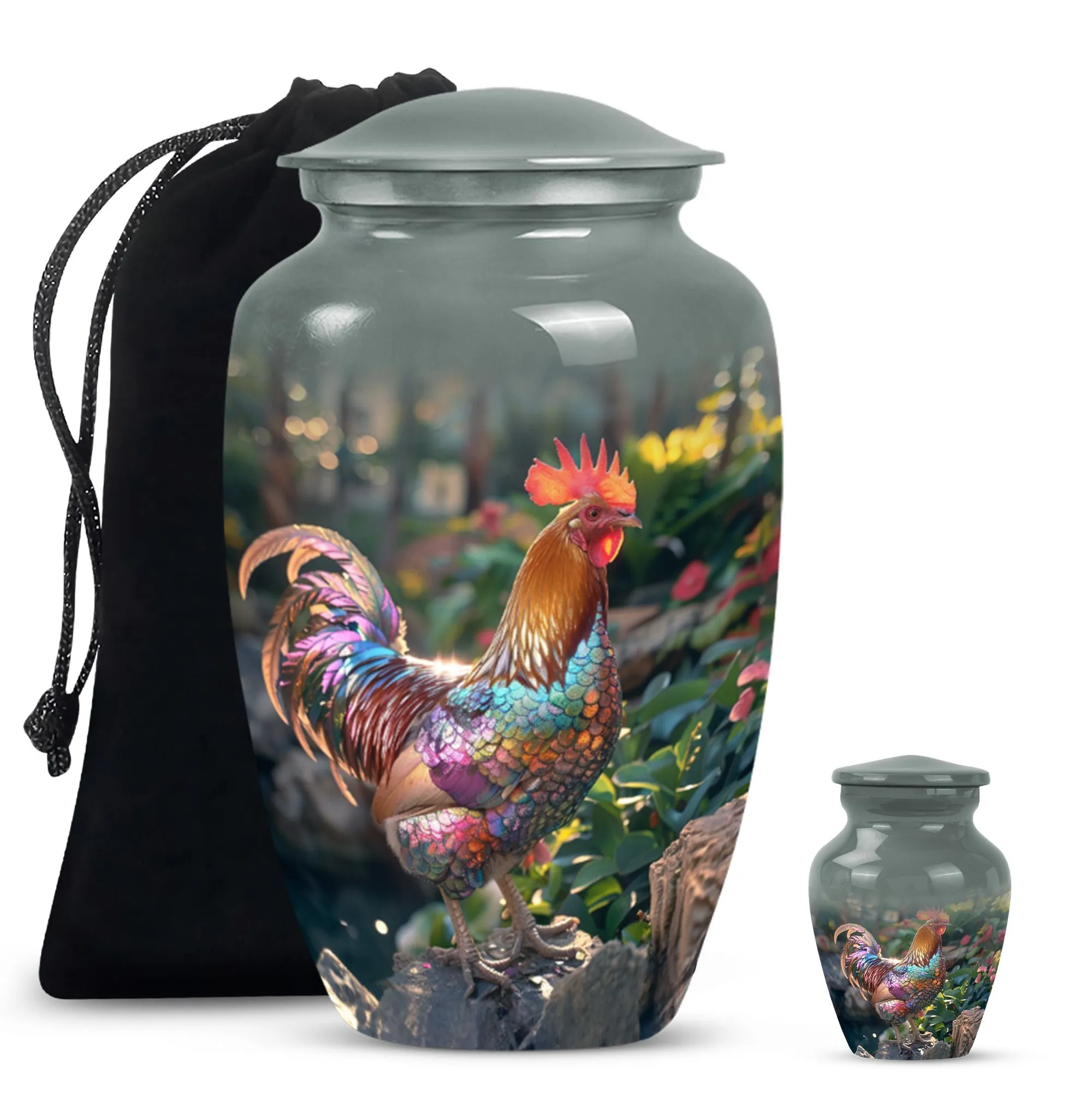 Cremation Chicken Urn: Medium Size Memorial Urn for Humane Ashes