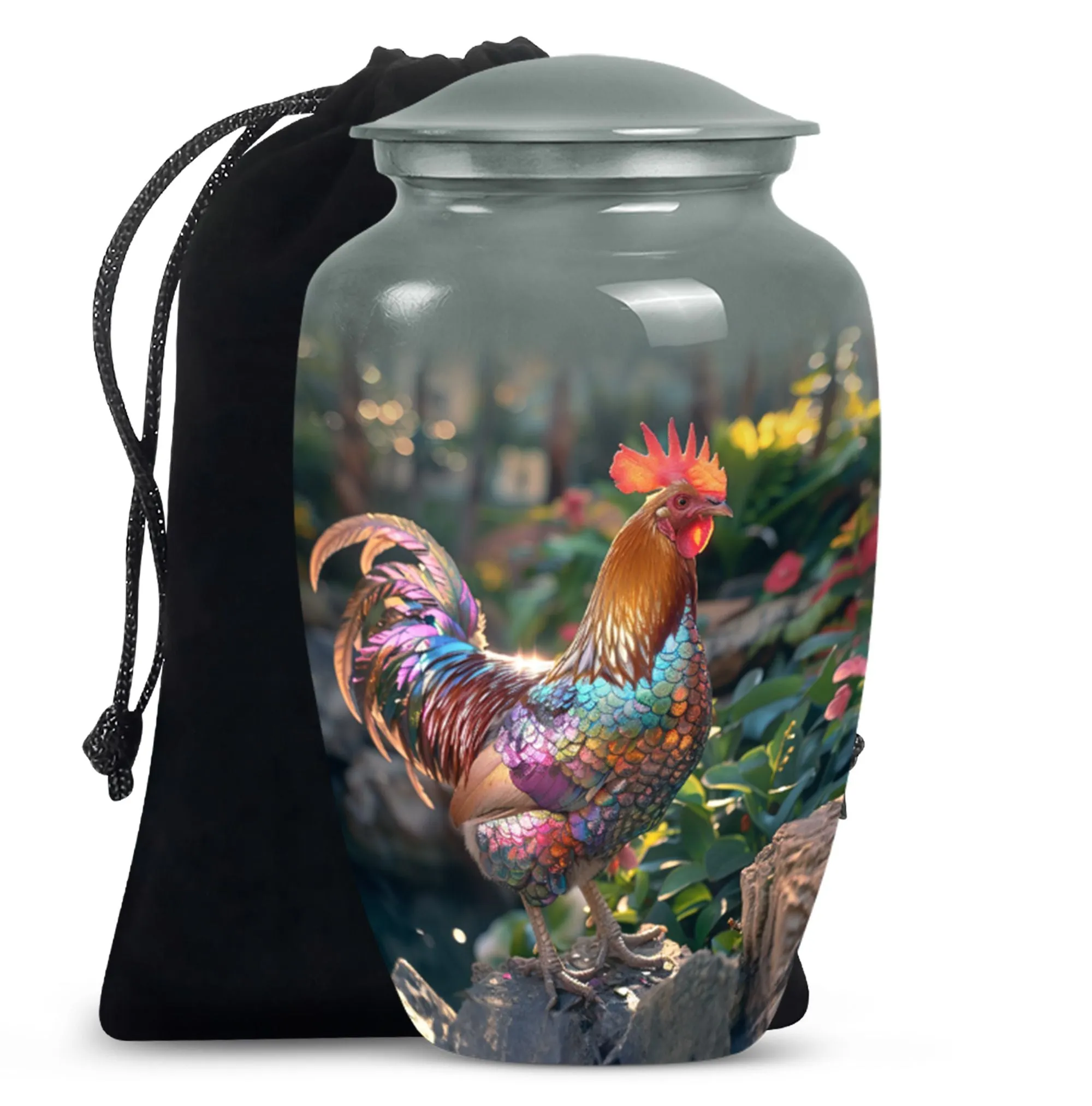 Cremation Chicken Urn: Medium Size Memorial Urn for Humane Ashes