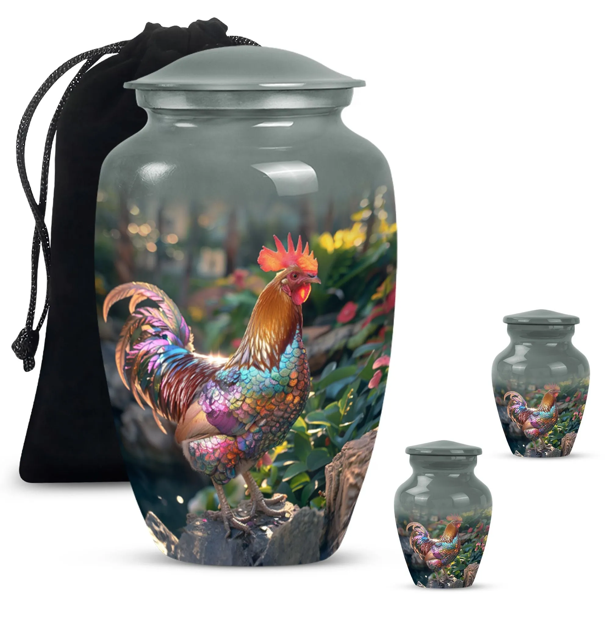 Cremation Chicken Urn: Medium Size Memorial Urn for Humane Ashes