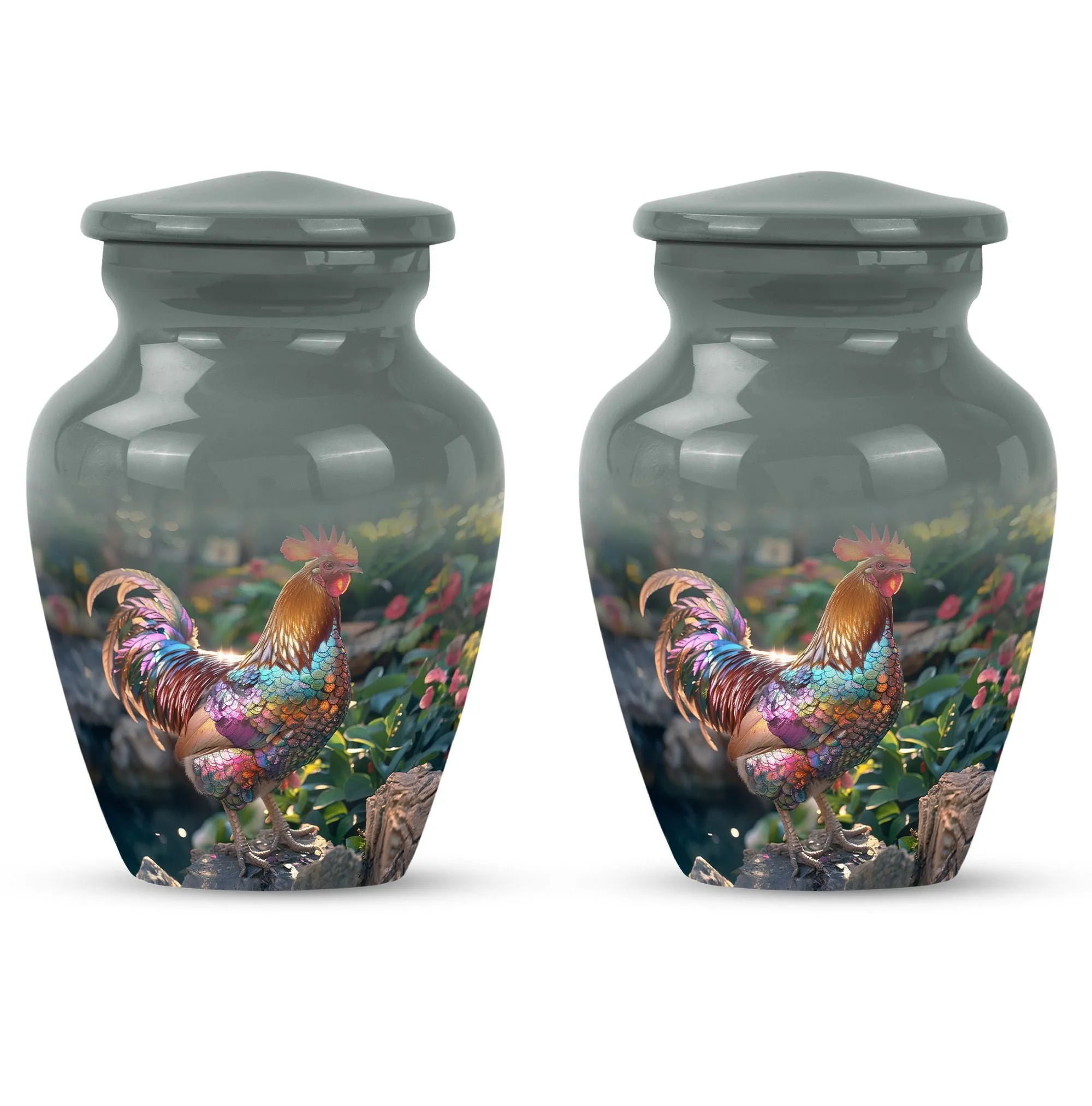 Cremation Chicken Urn: Medium Size Memorial Urn for Humane Ashes