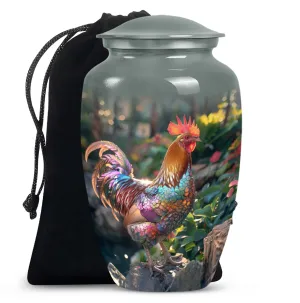 Cremation Chicken Urn: Medium Size Memorial Urn for Humane Ashes