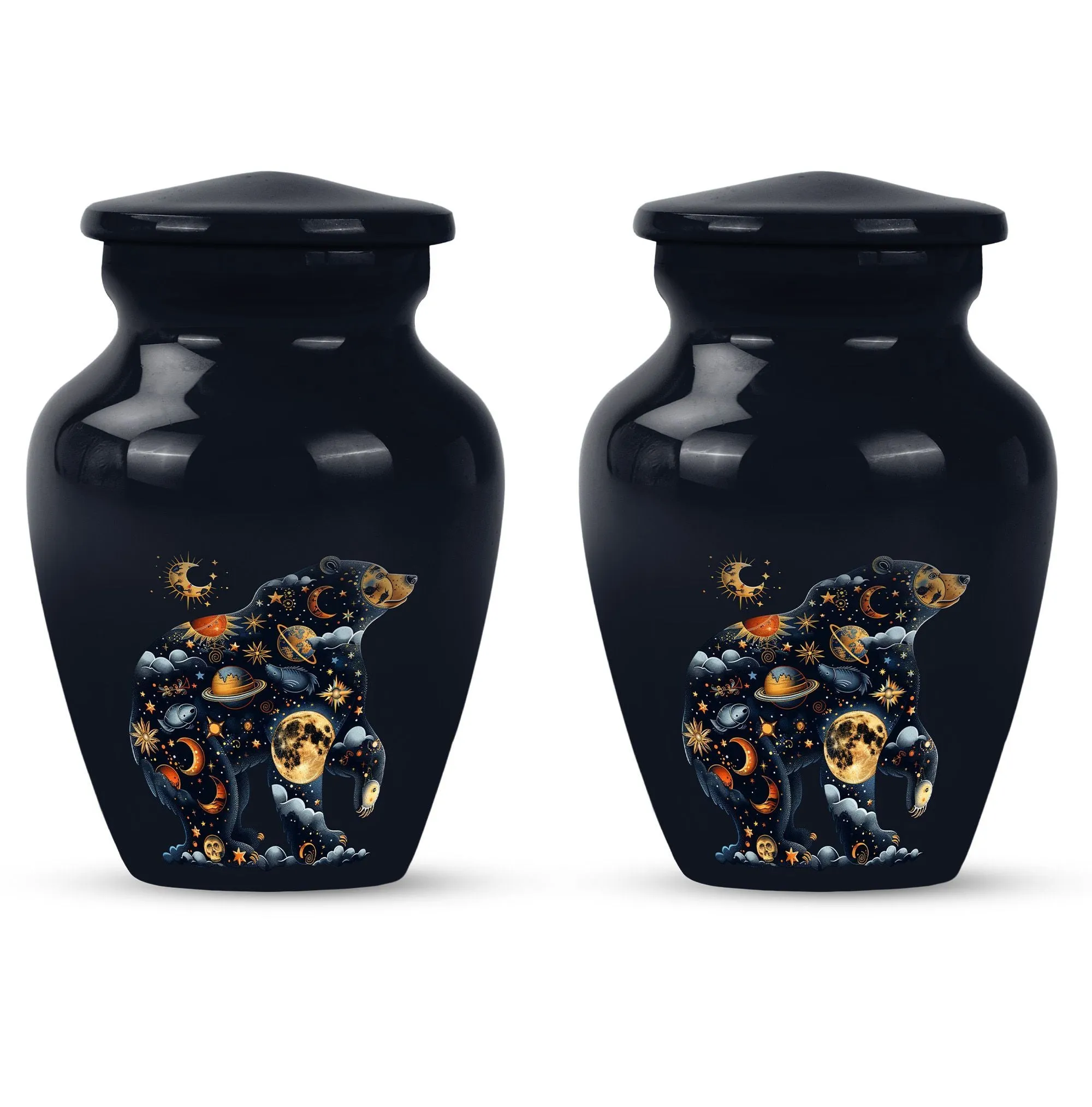 Cremation Urn - Abstract Bear Tribute for Lasting Memories