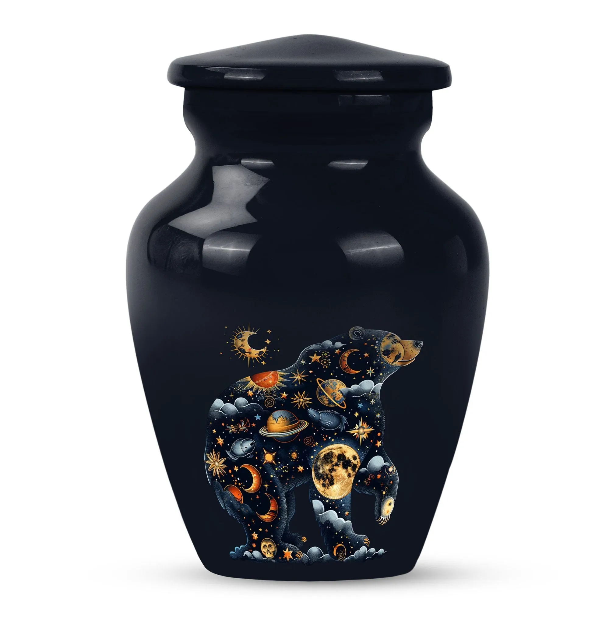 Cremation Urn - Abstract Bear Tribute for Lasting Memories