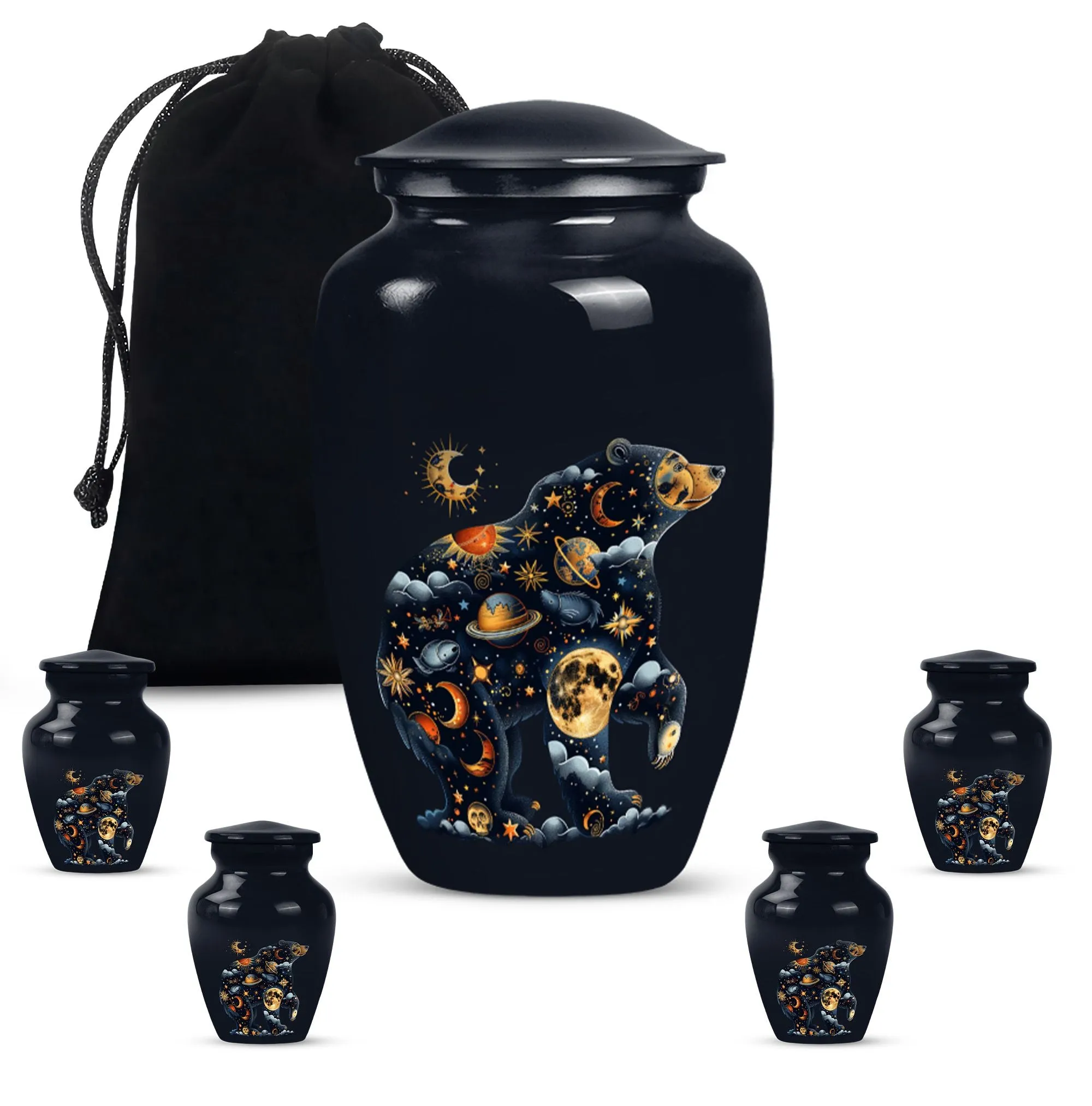 Cremation Urn - Abstract Bear Tribute for Lasting Memories
