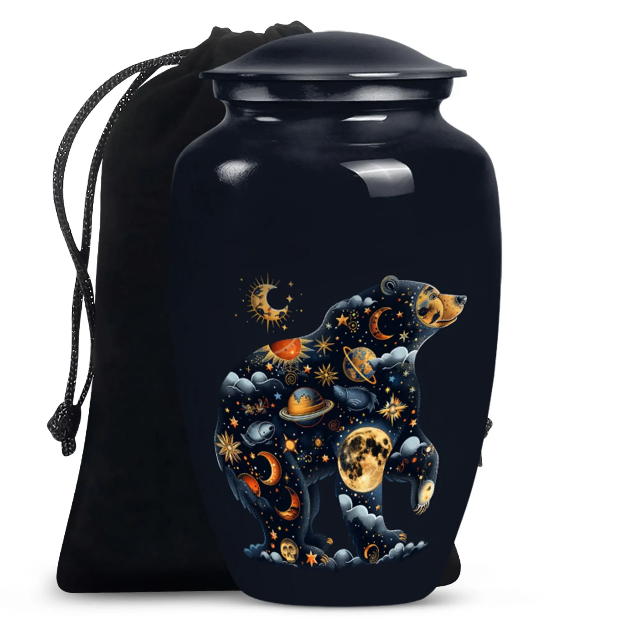 Cremation Urn - Abstract Bear Tribute for Lasting Memories
