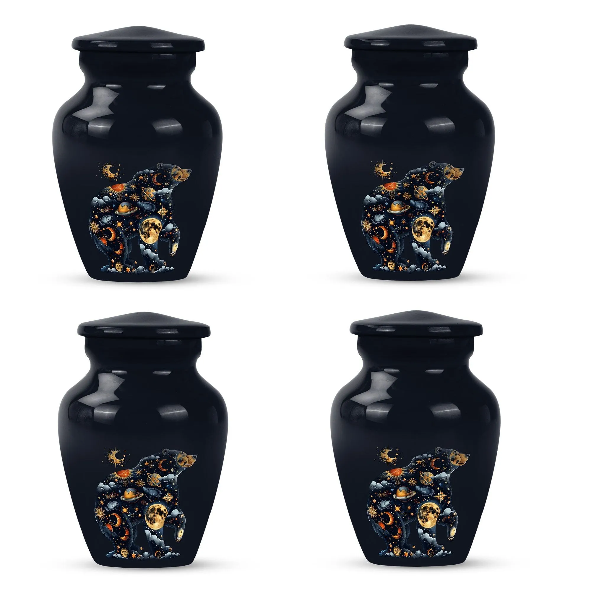 Cremation Urn - Abstract Bear Tribute for Lasting Memories