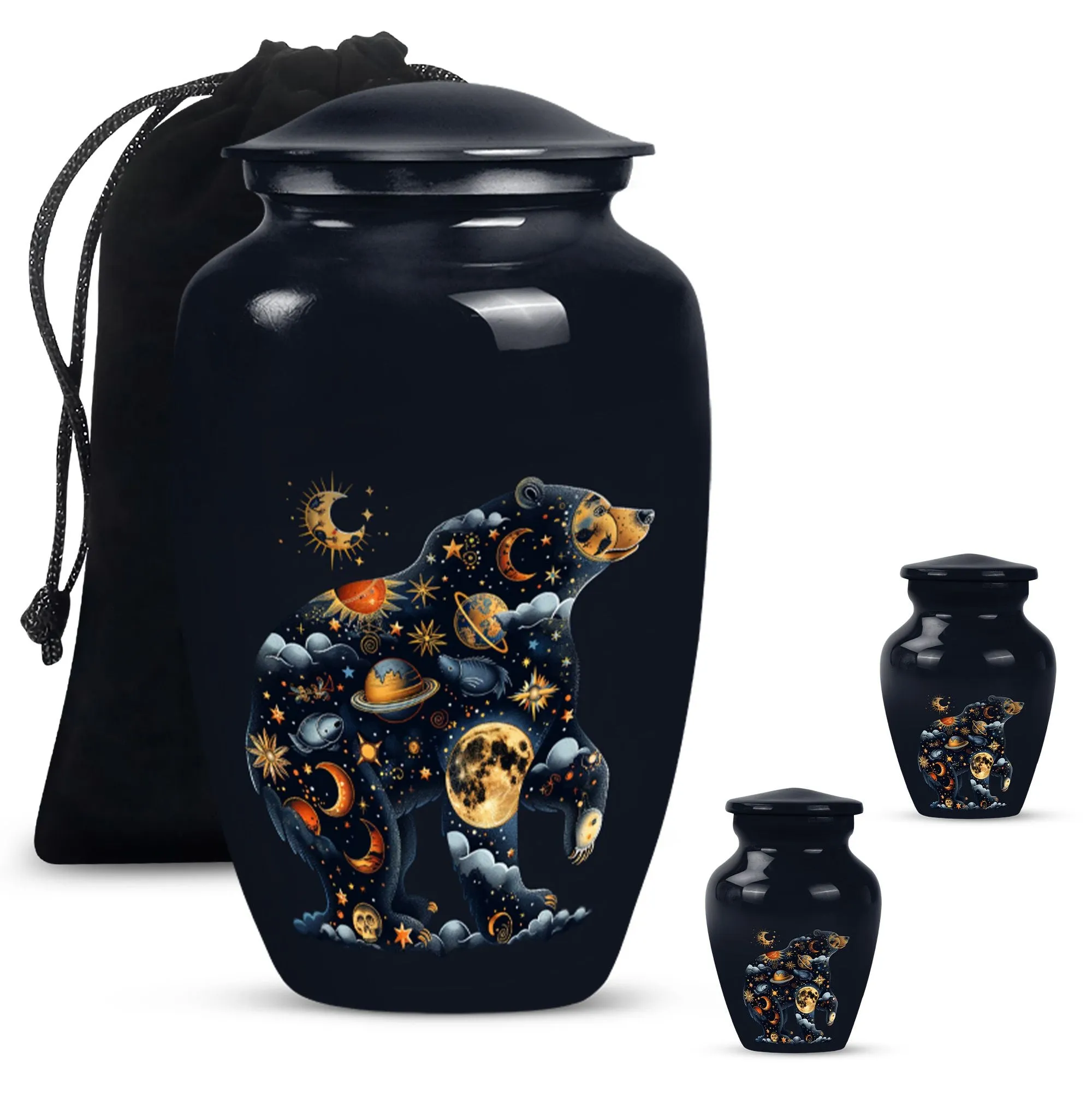 Cremation Urn - Abstract Bear Tribute for Lasting Memories