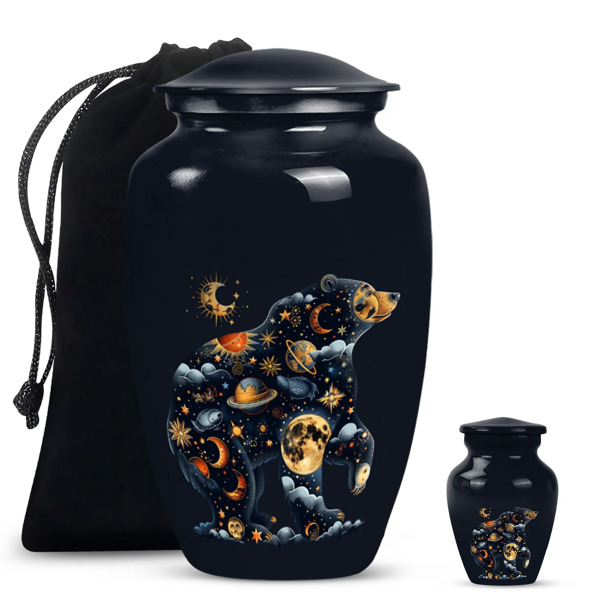 Cremation Urn - Abstract Bear Tribute for Lasting Memories