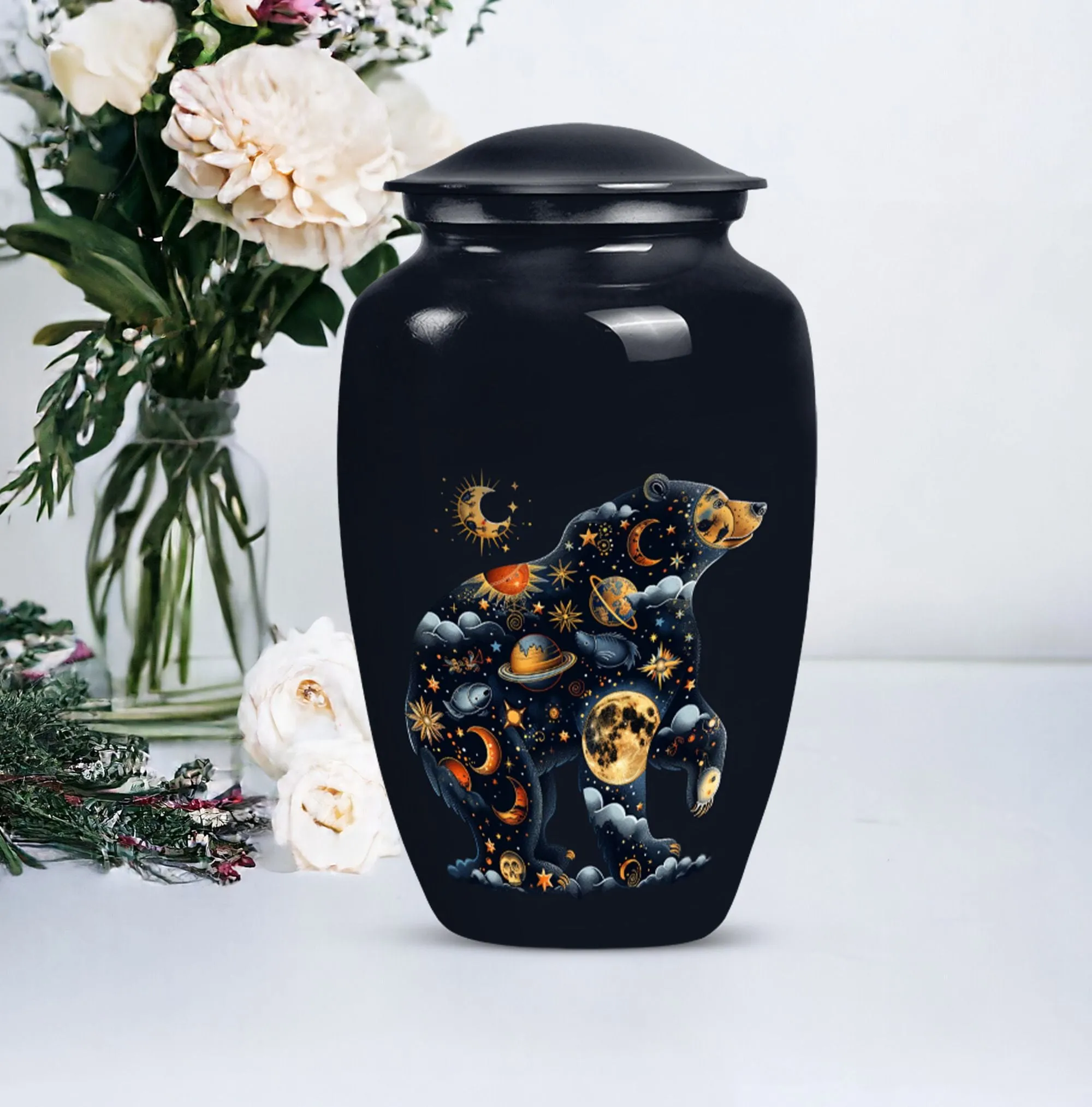 Cremation Urn - Abstract Bear Tribute for Lasting Memories