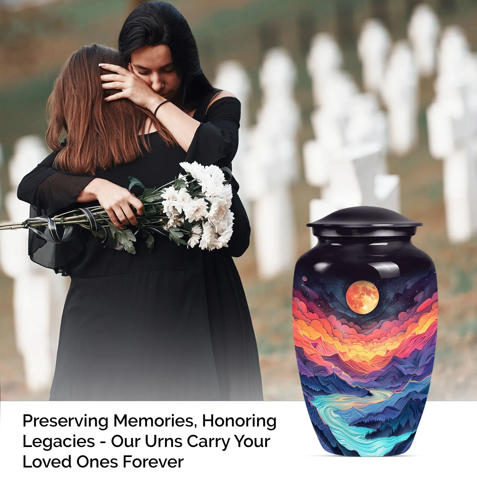 Cremation Urn: Lavender Meadows - Majestic Mountain