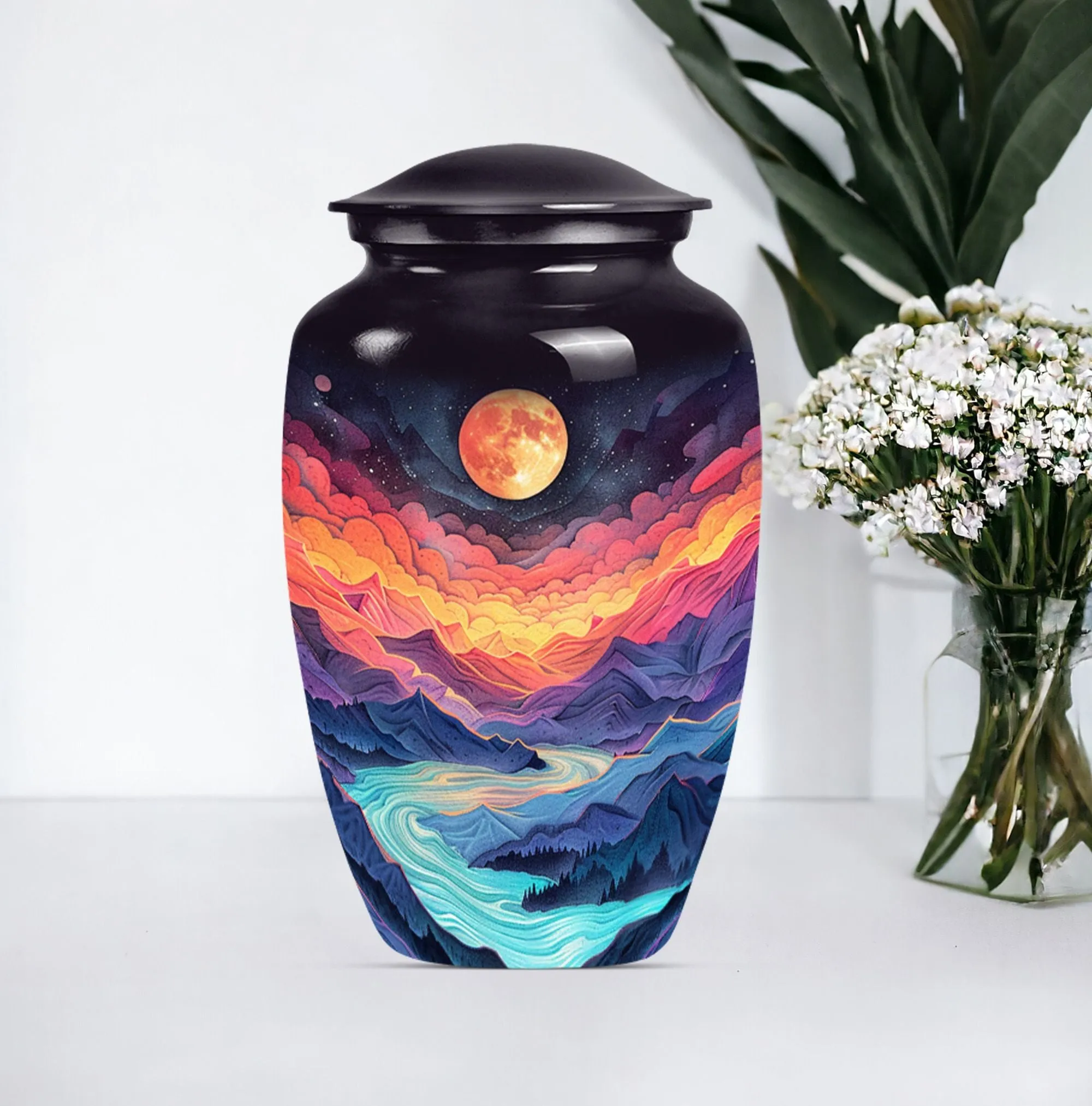 Cremation Urn: Lavender Meadows - Majestic Mountain