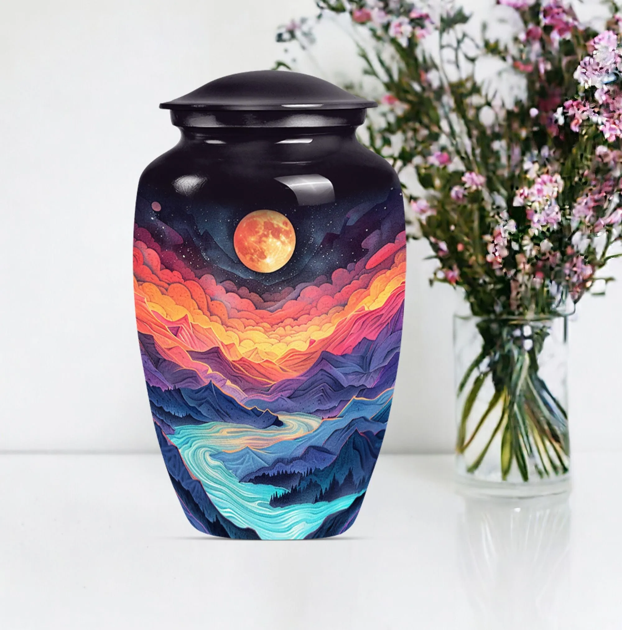 Cremation Urn: Lavender Meadows - Majestic Mountain