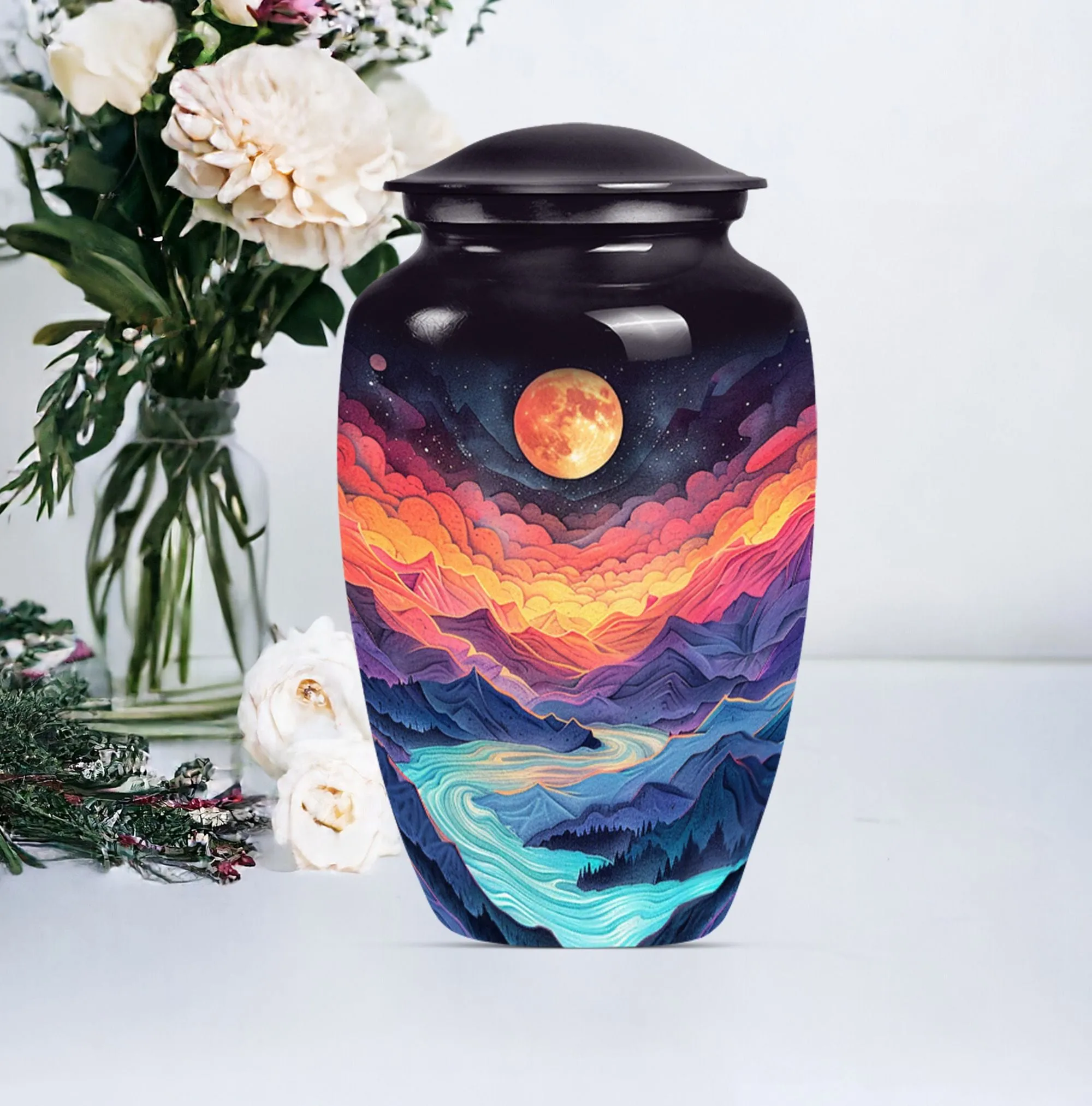 Cremation Urn: Lavender Meadows - Majestic Mountain
