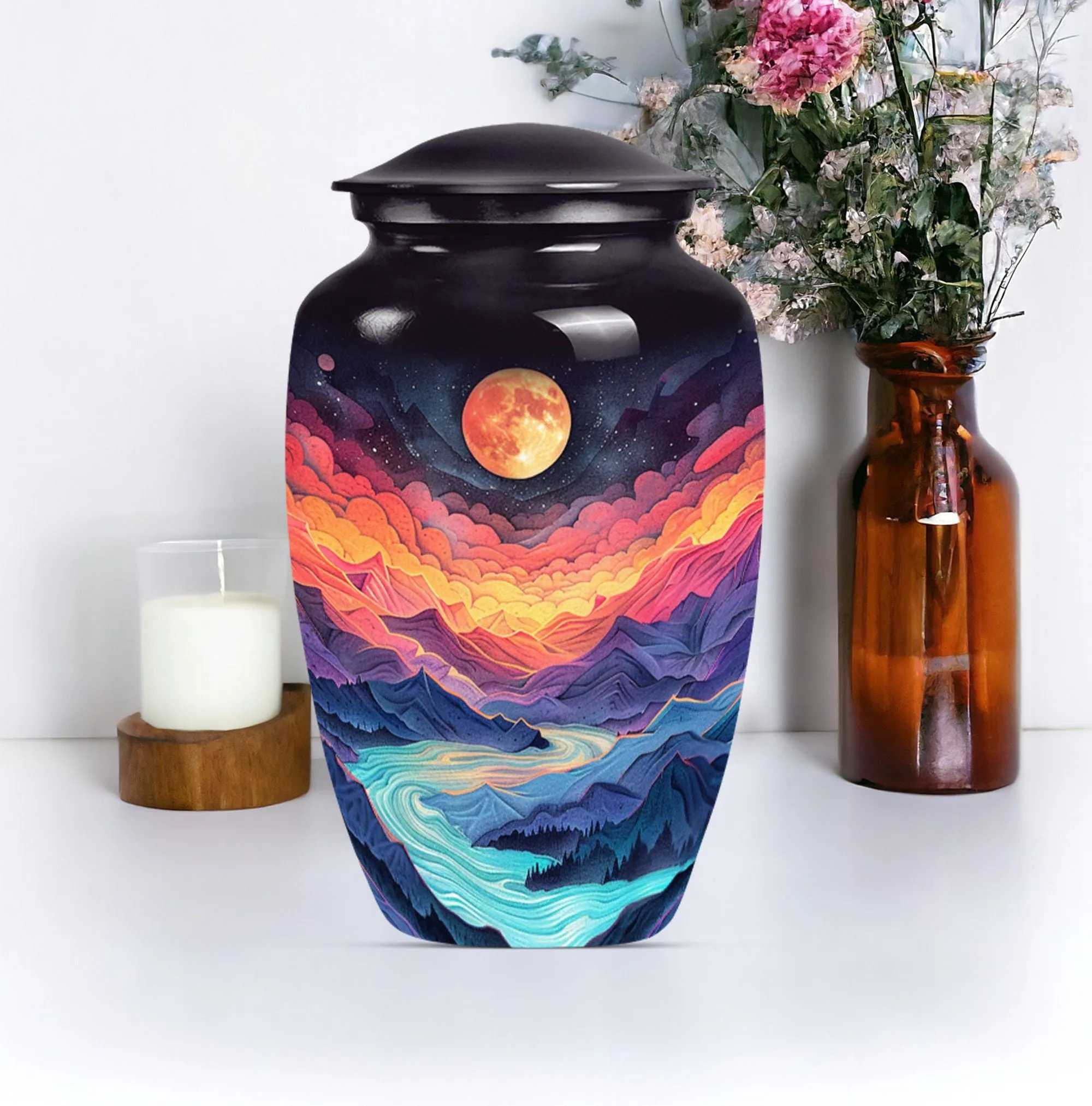 Cremation Urn: Lavender Meadows - Majestic Mountain