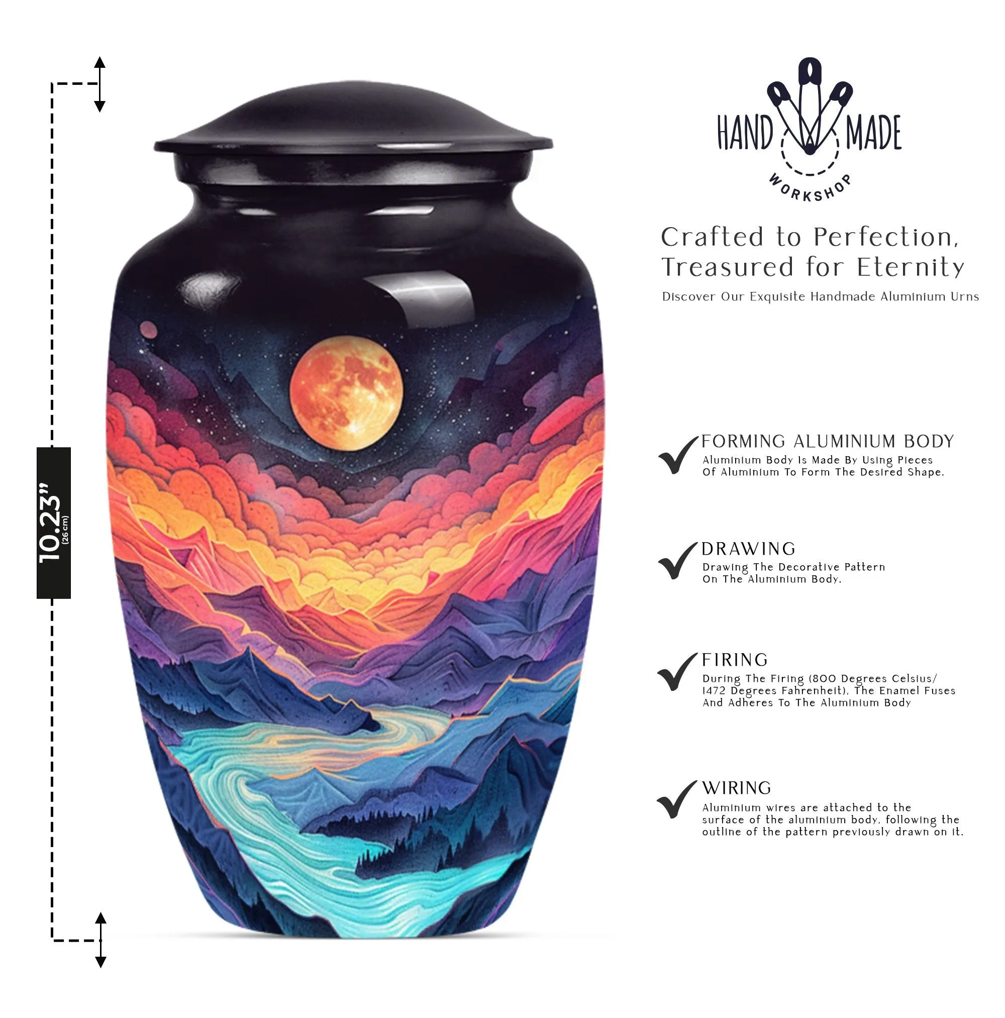 Cremation Urn: Lavender Meadows - Majestic Mountain