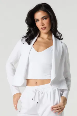 Crepe Open Front Blazer