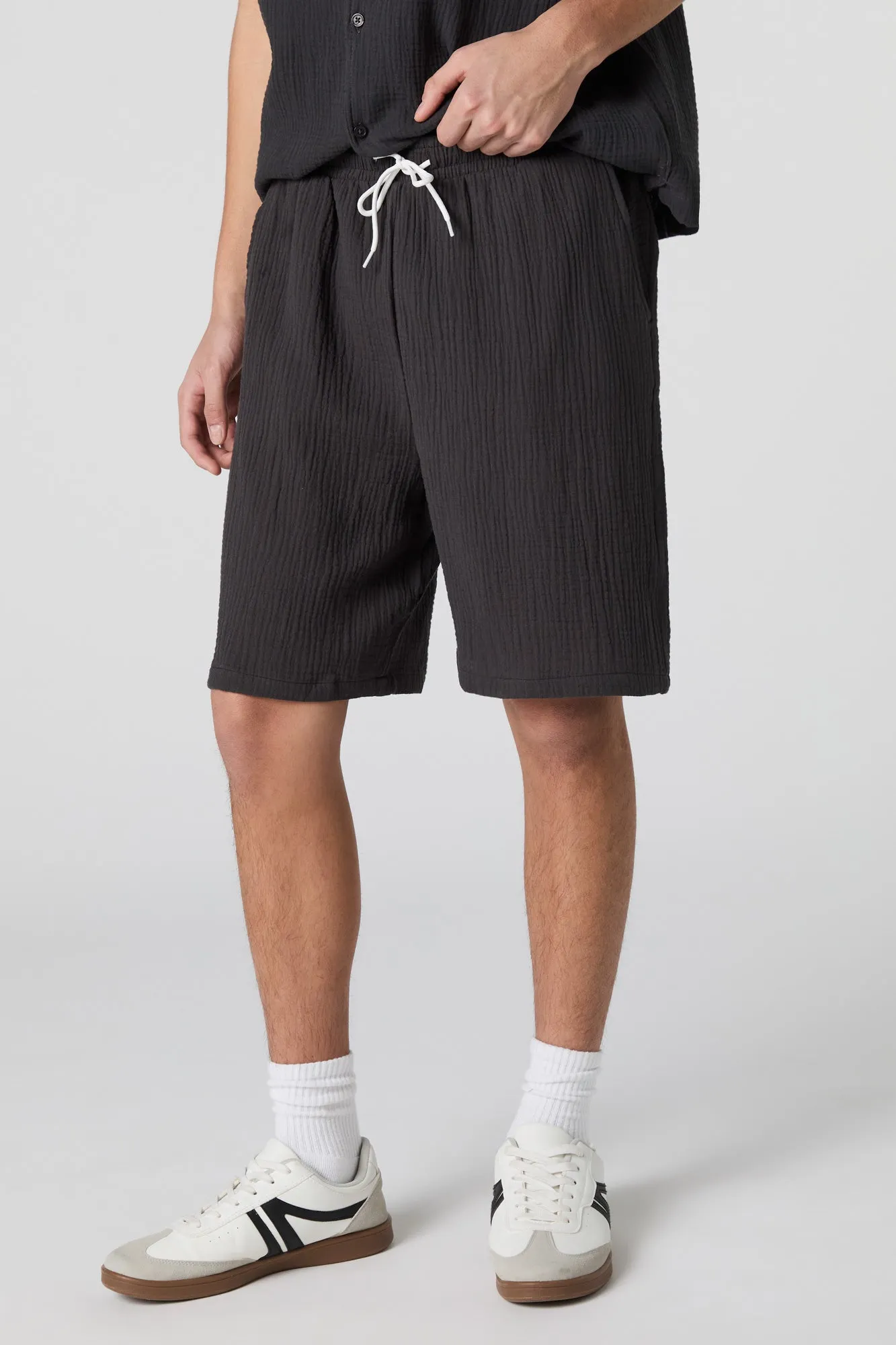 Crinkle Drawstring Short