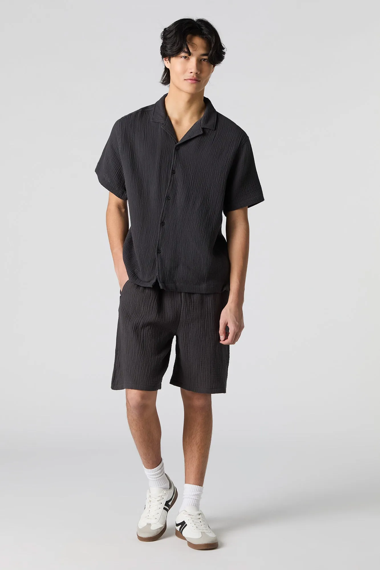 Crinkle Drawstring Short