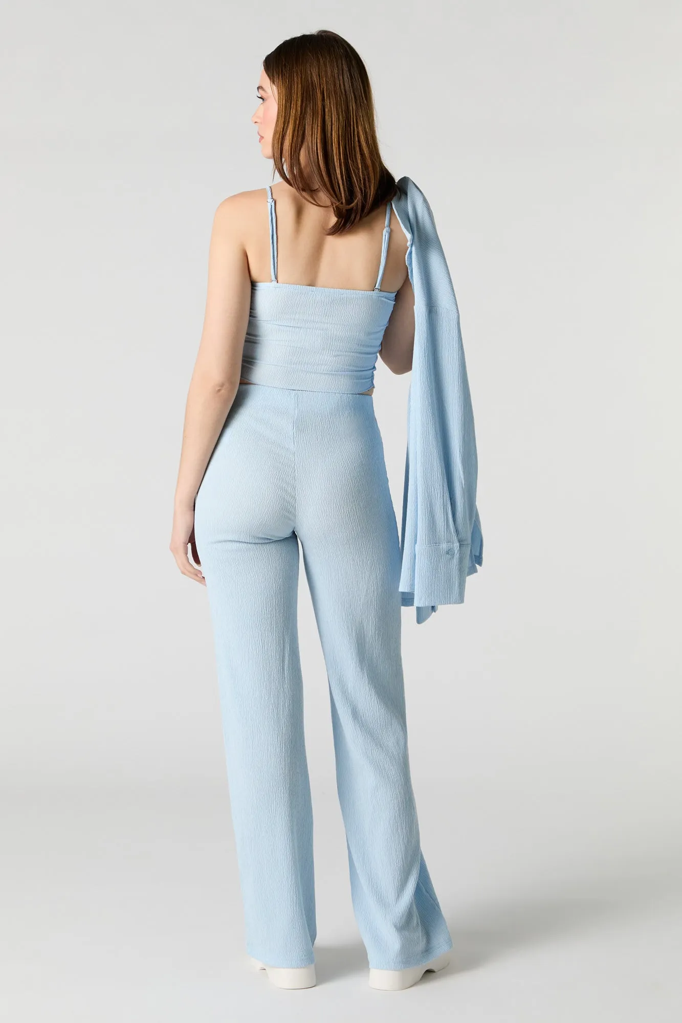 Crinkle Wide Leg Pant