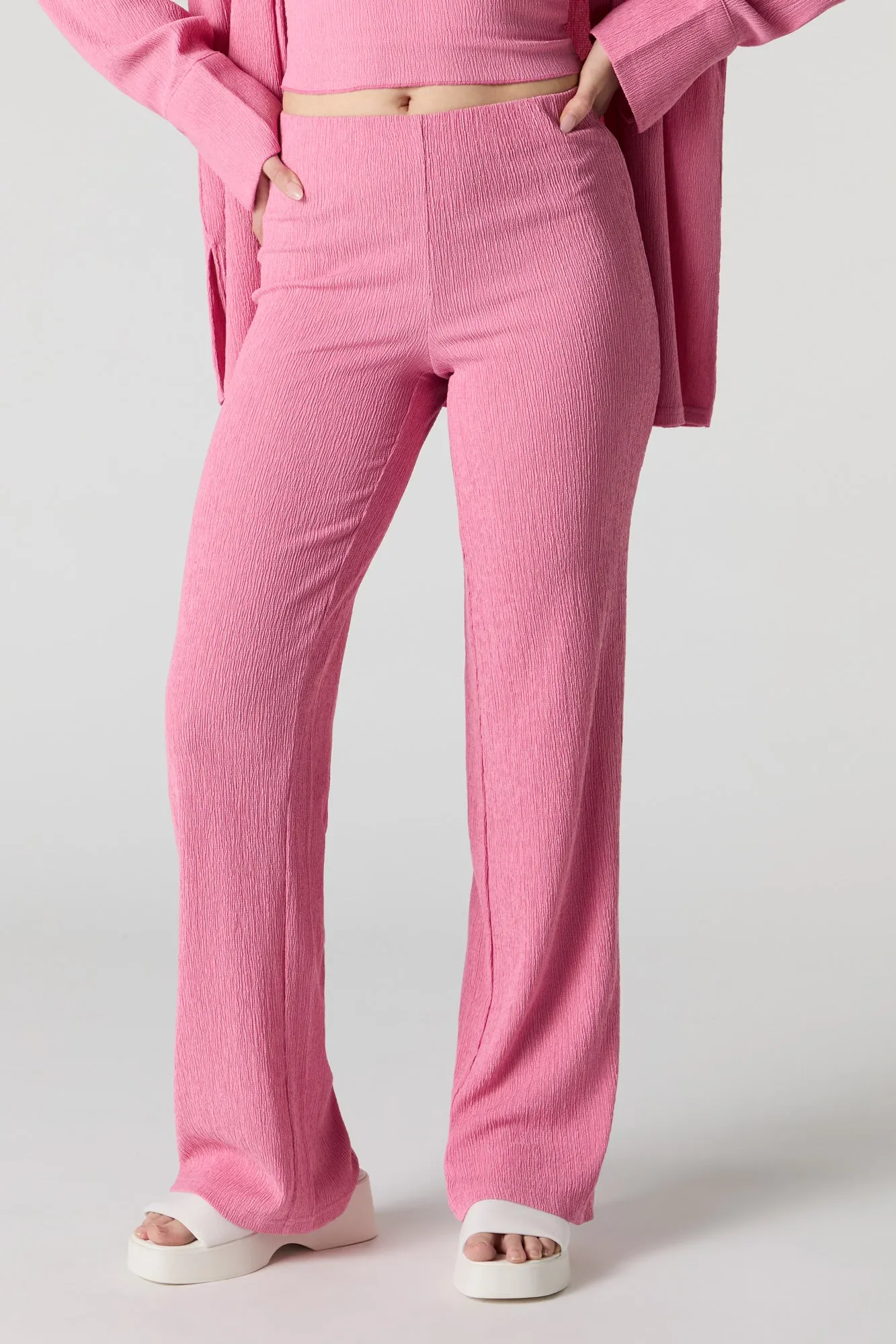 Crinkle Wide Leg Pant