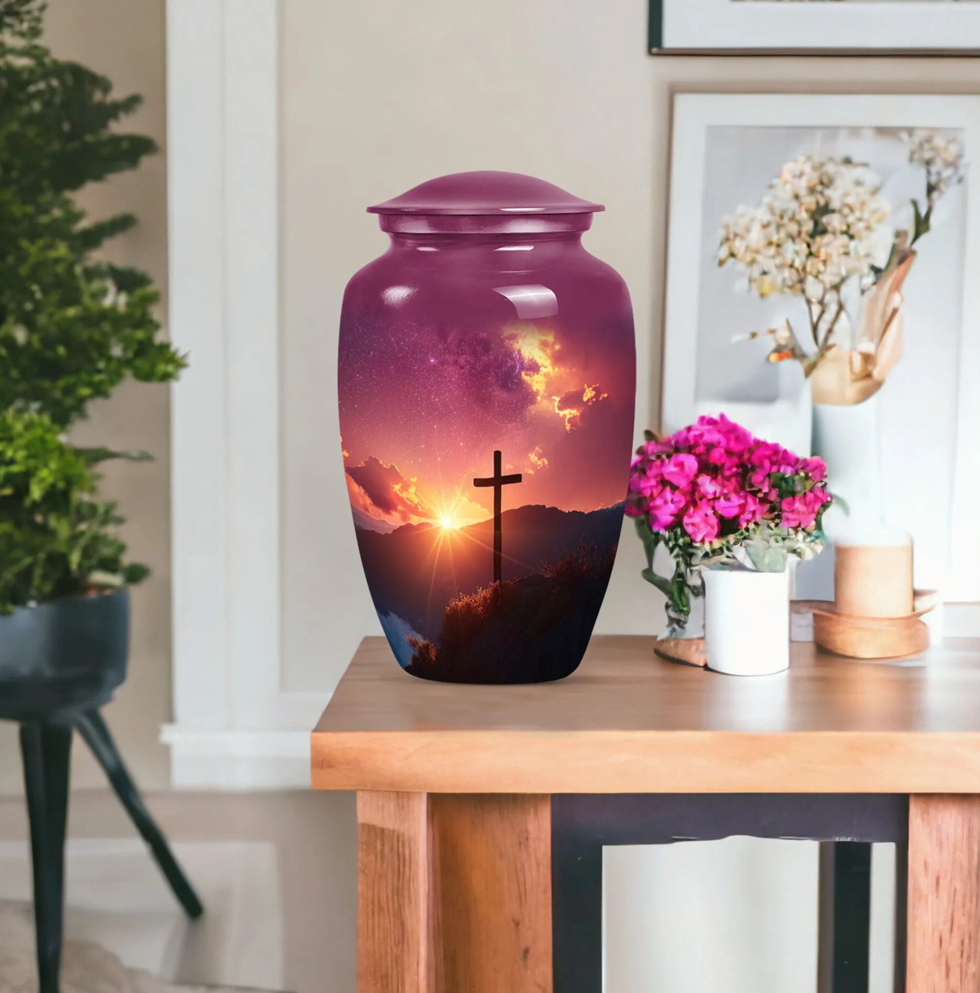 Cross Remembrance - A Memorable Urn for Women Ashes