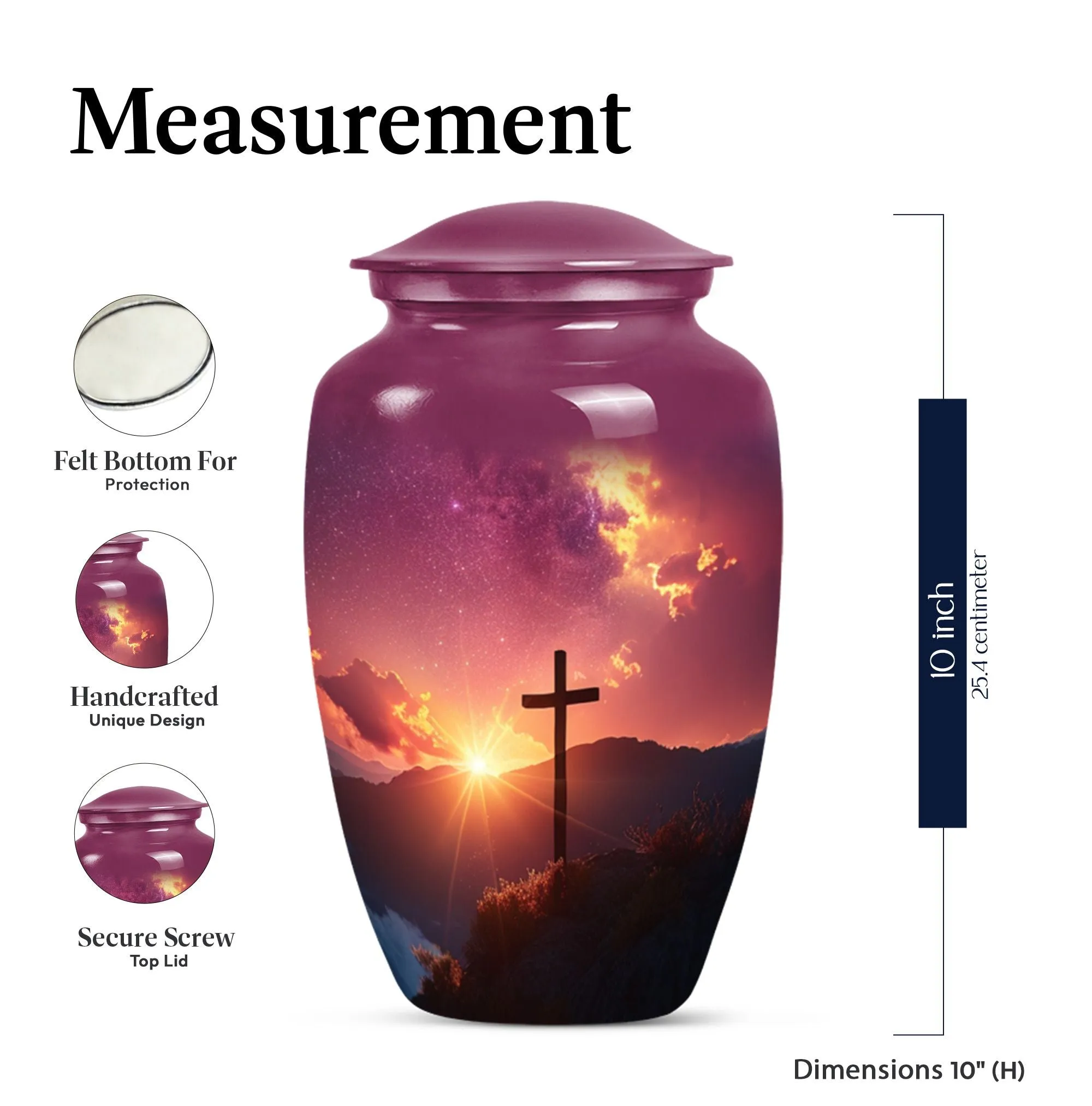 Cross Remembrance - A Memorable Urn for Women Ashes