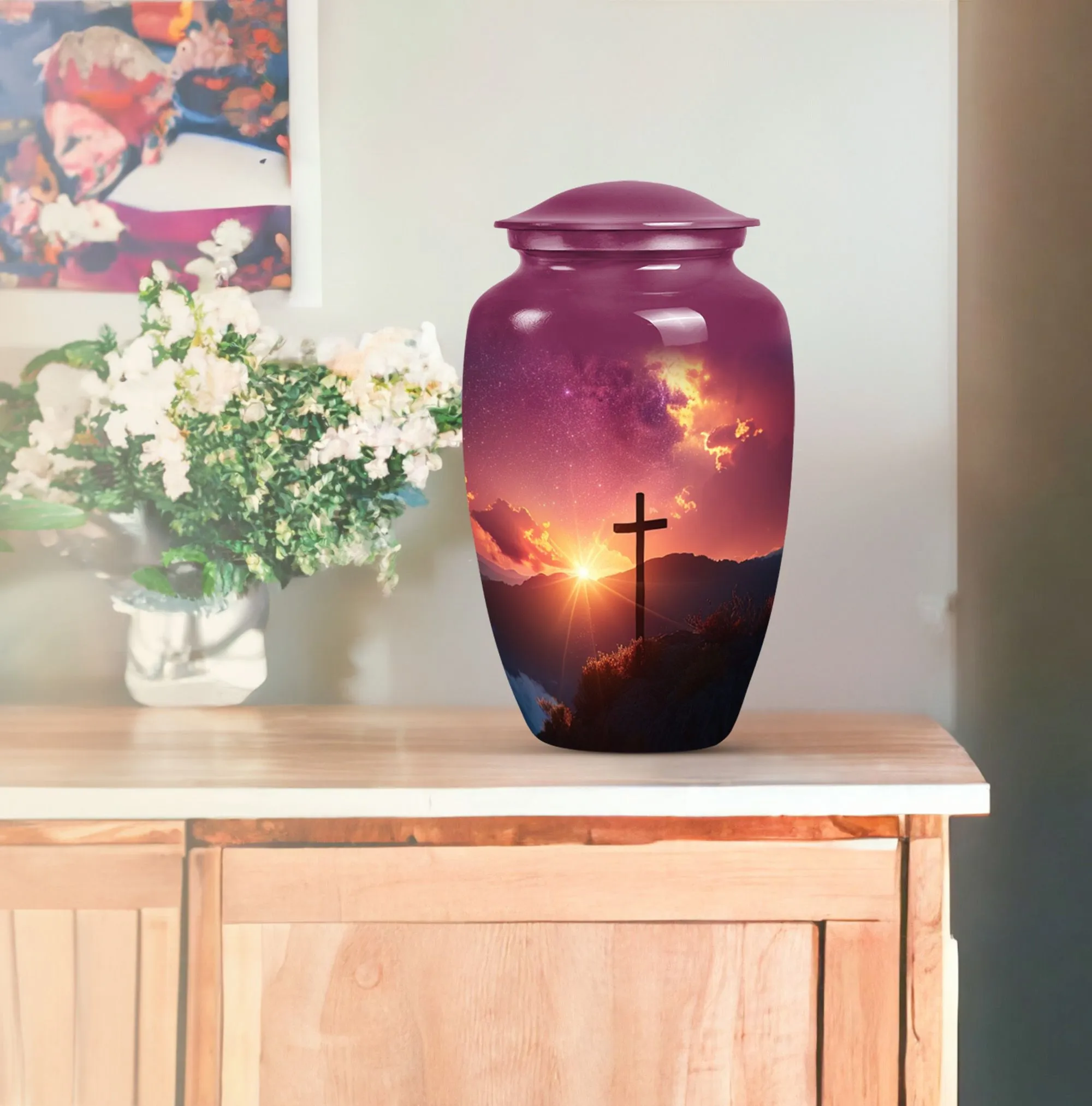 Cross Remembrance - A Memorable Urn for Women Ashes