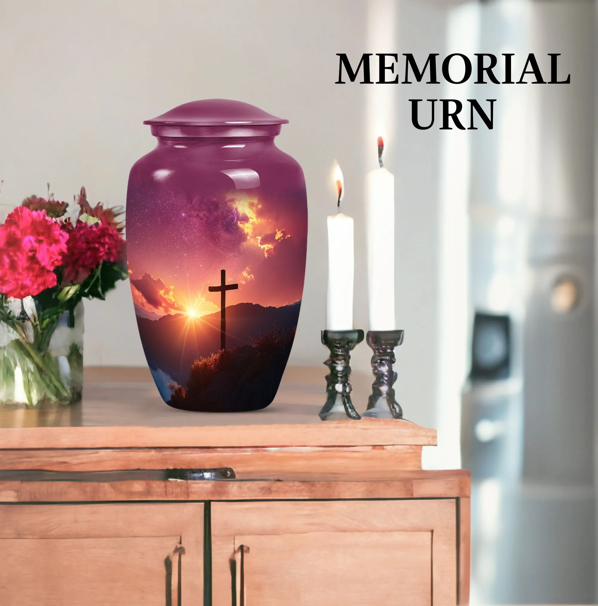 Cross Remembrance - A Memorable Urn for Women Ashes